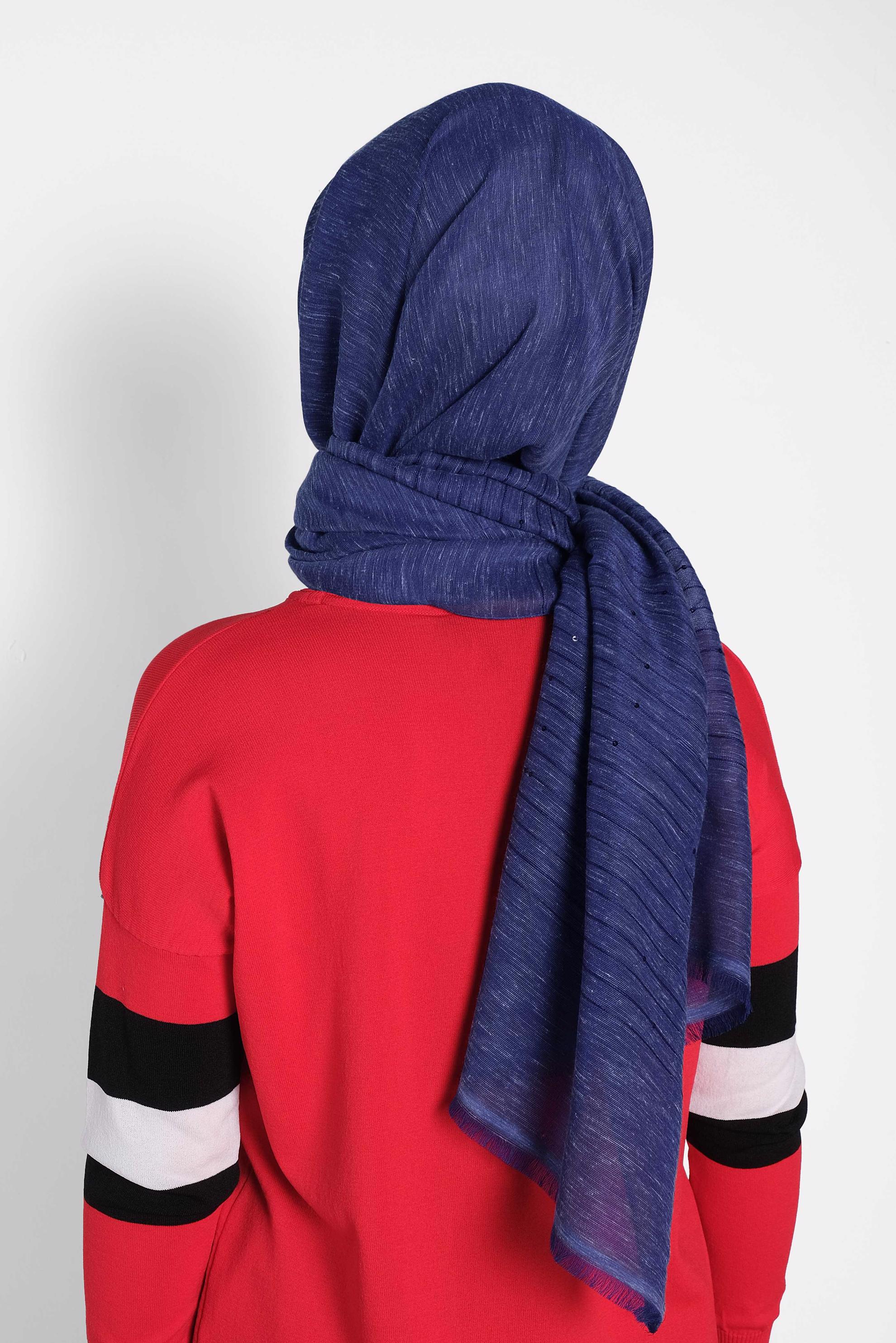 Tesettür giyim LACİVERT ALVİNA  ŞAL 9938 