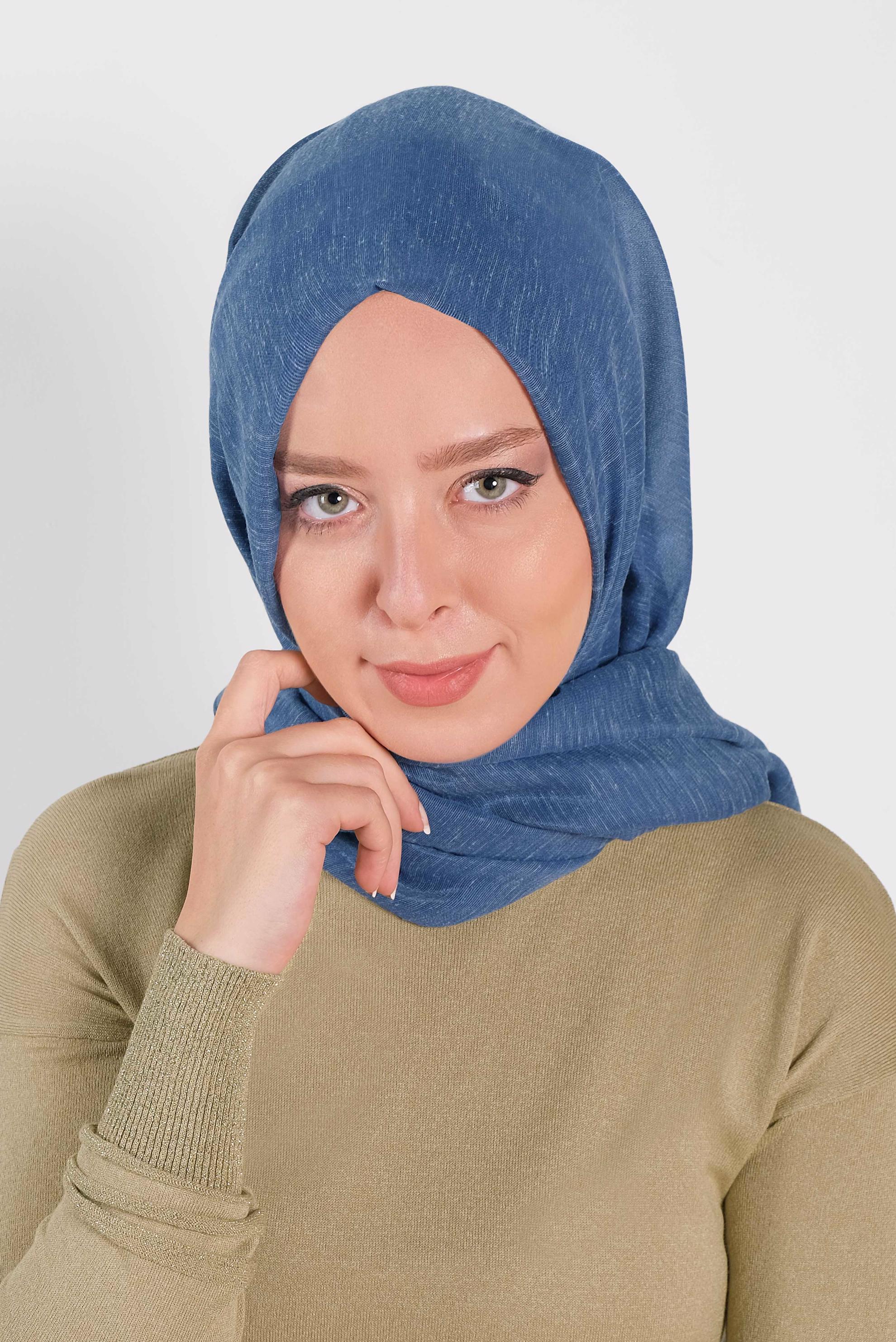Tesettür giyim MAVİ ALVİNA  ŞAL 9938 