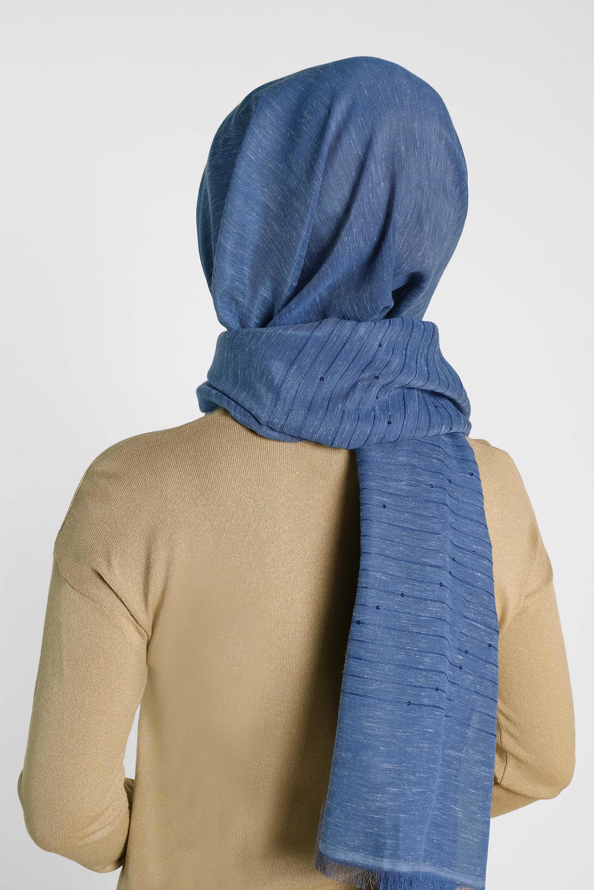 Tesettür giyim MAVİ ALVİNA  ŞAL 9938 