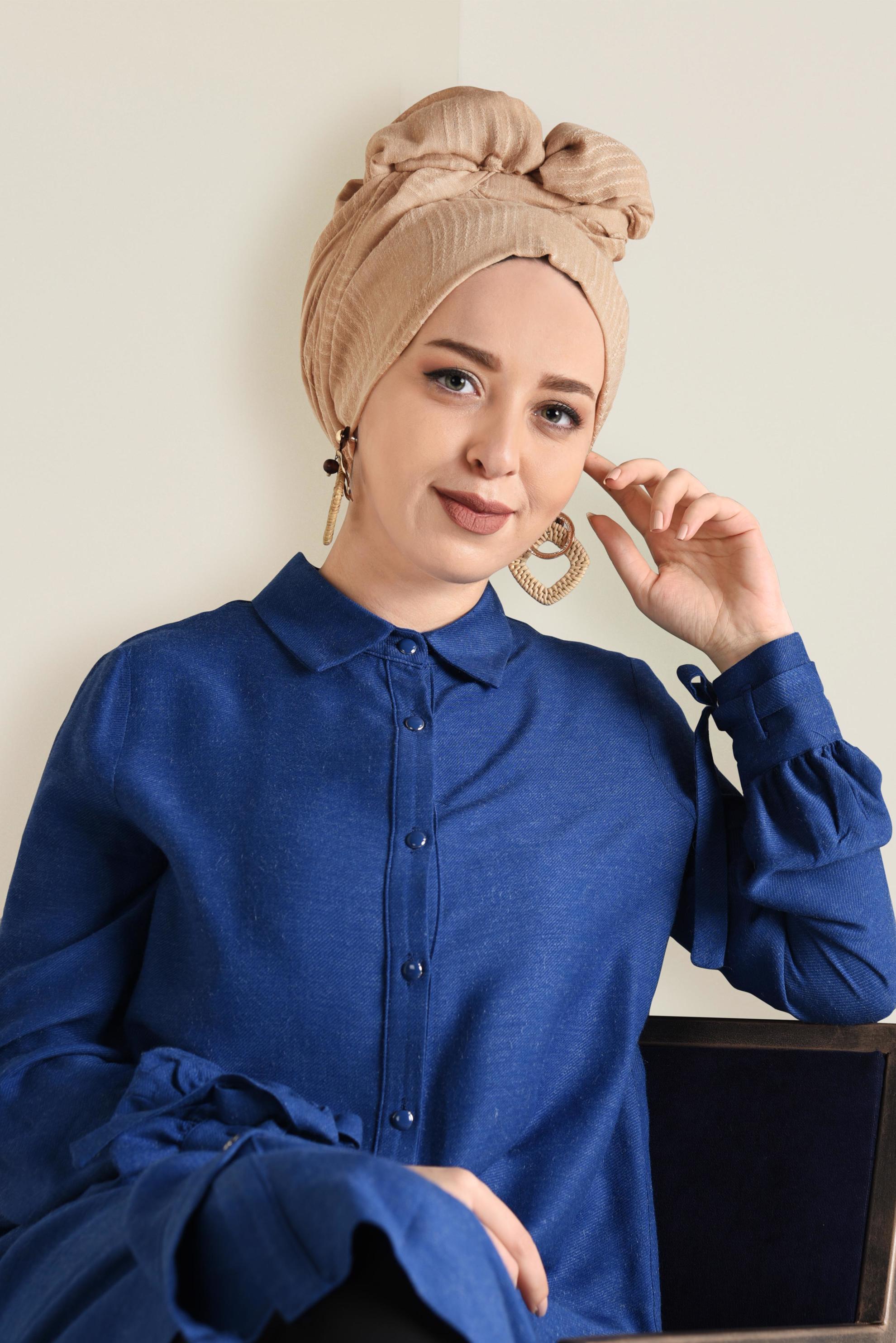 Tesettür giyim ALTIN ALVİNA ŞAL 9940 