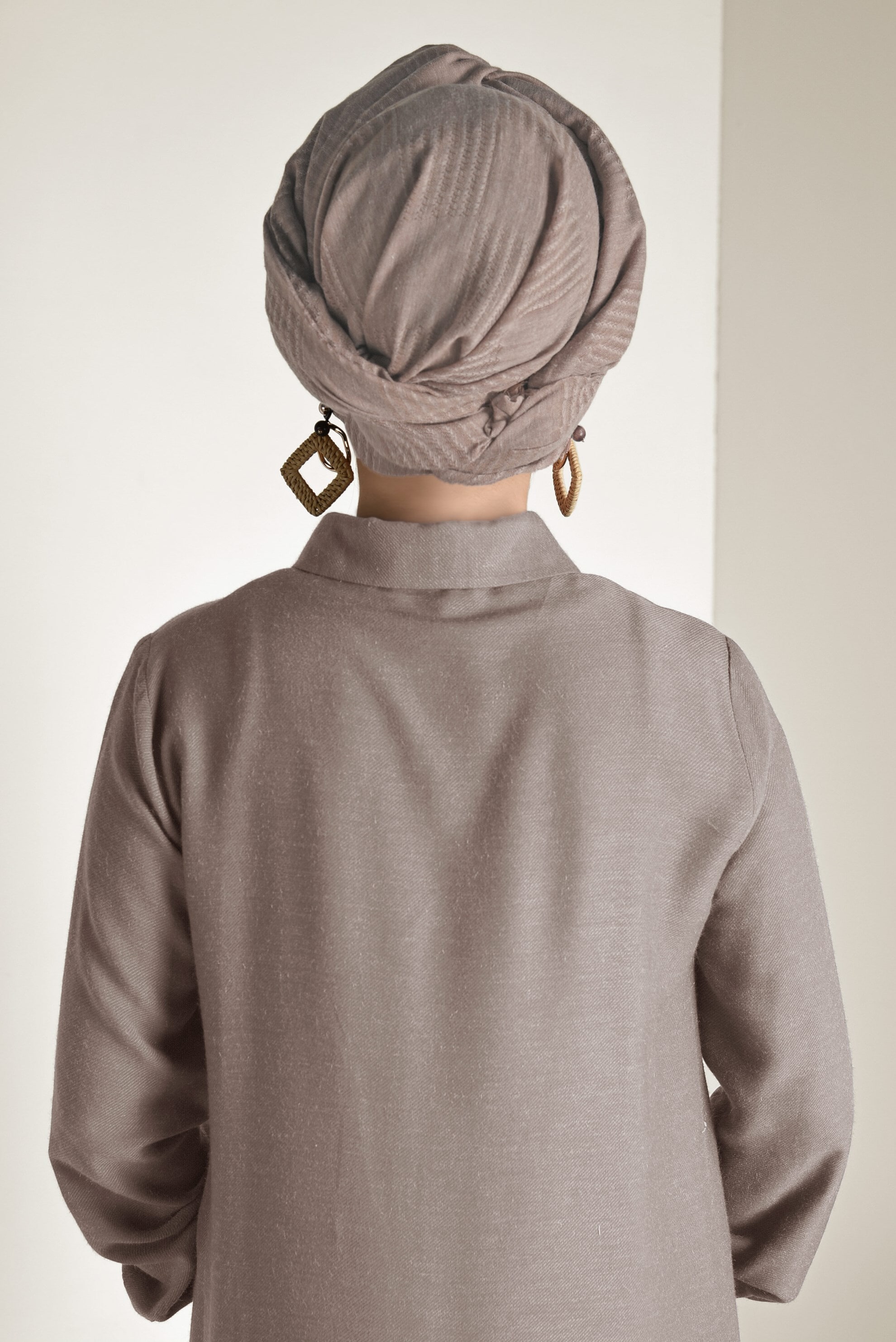 Tesettür giyim VİZON ALVİNA ŞAL 9940 