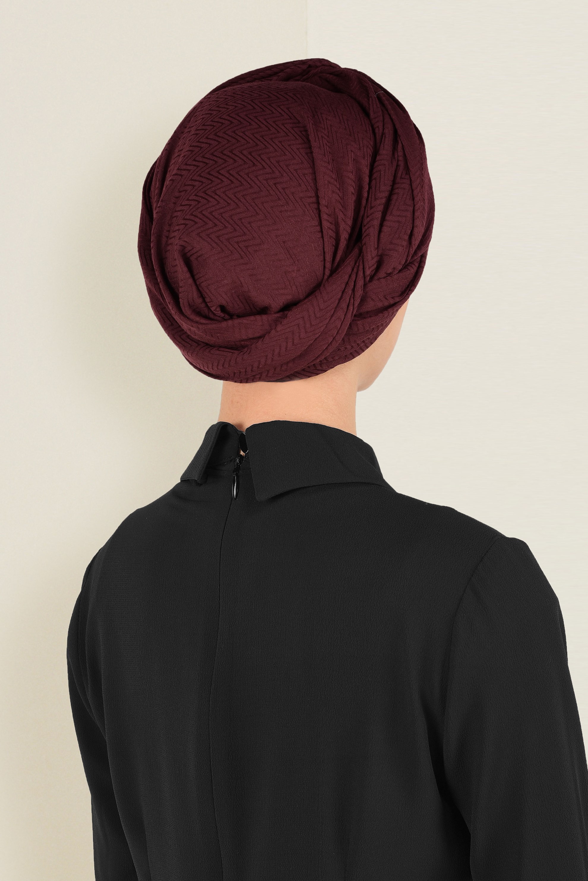 Tesettür giyim BORDO ALVİNA BALIKSIRTI KOTON ŞAL 9946 