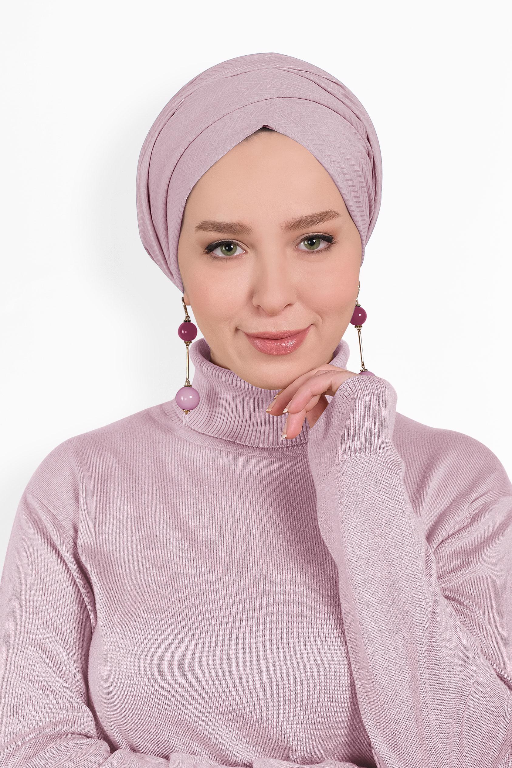 Tesettür giyim PUDRA ALVİNA BALIKSIRTI KOTON ŞAL 9946 