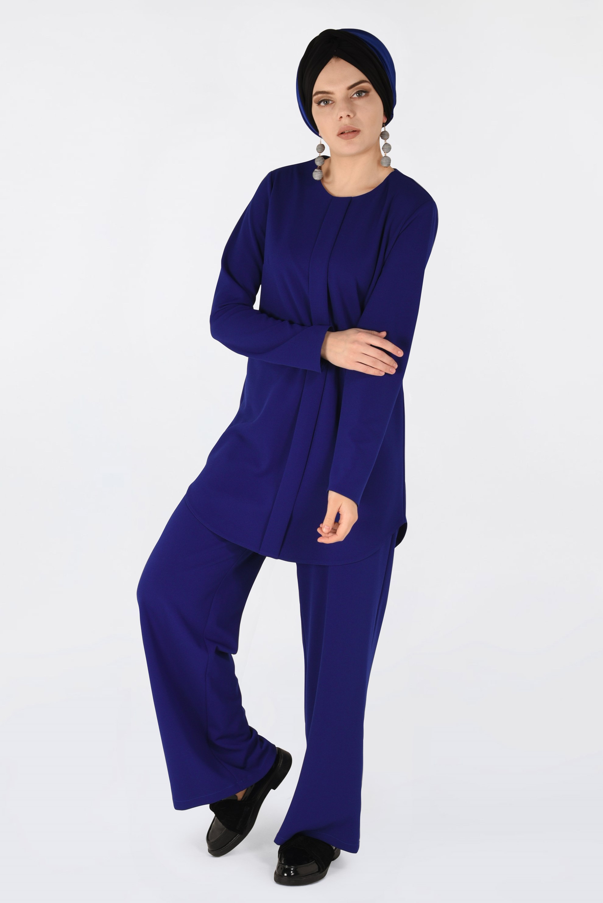 Hijab clothing NAVY BLUE CREW-NECK SUIT 4561 