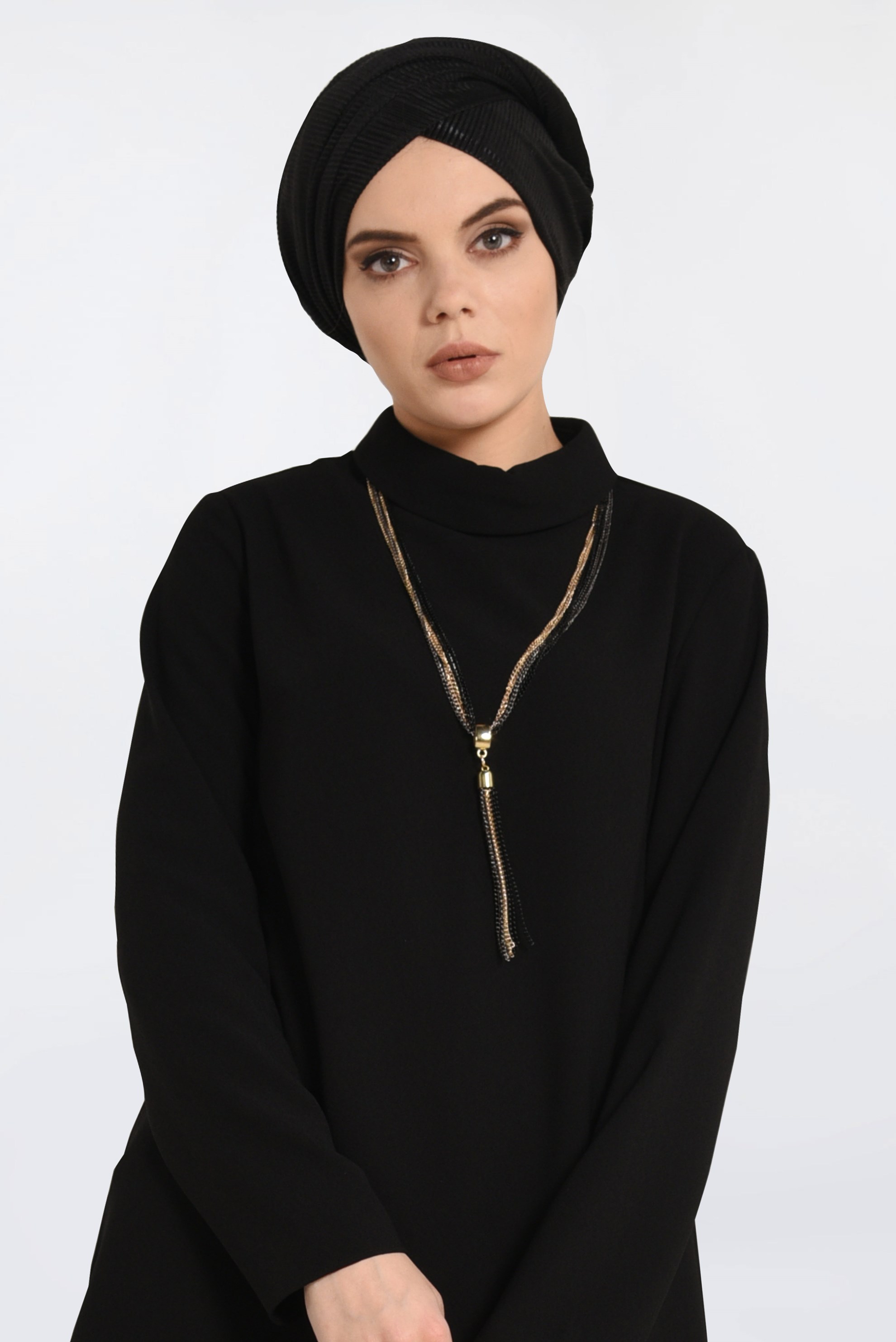Hijab clothing BLACK SUIT WITH SLIT 4763 