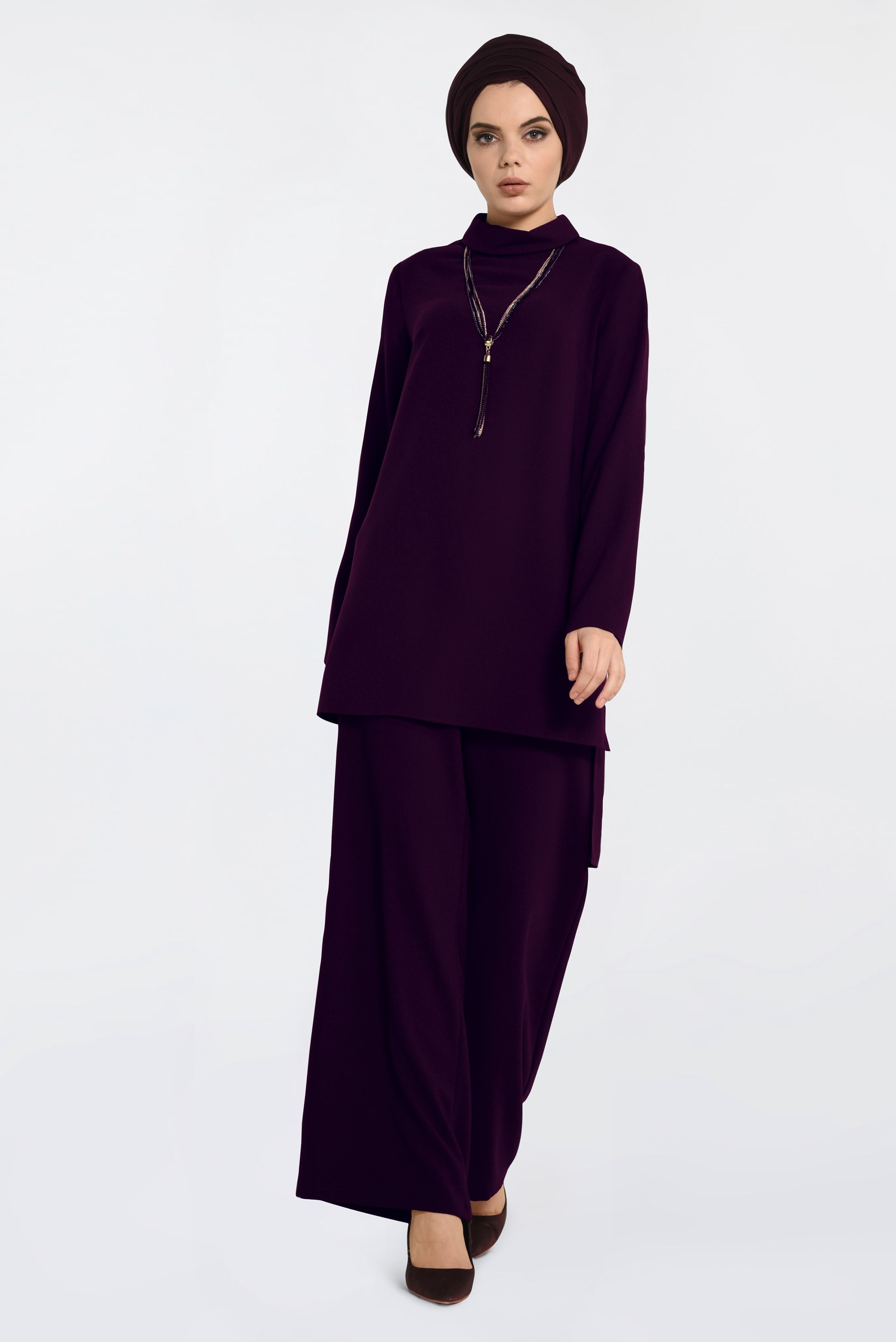Hijab clothing DAMSON SUIT WITH SLIT 4763 