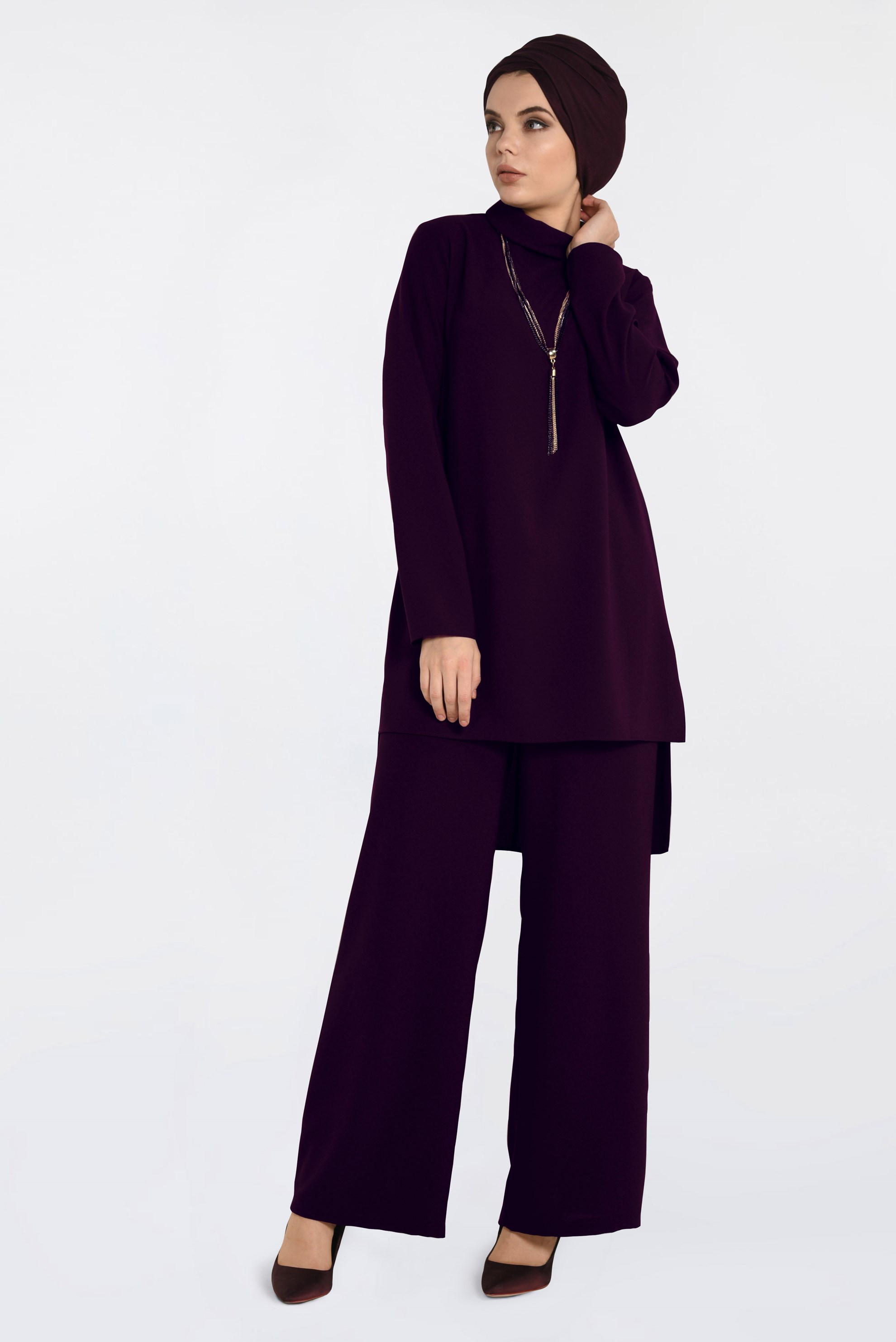 Hijab clothing DAMSON SUIT WITH SLIT 4763 