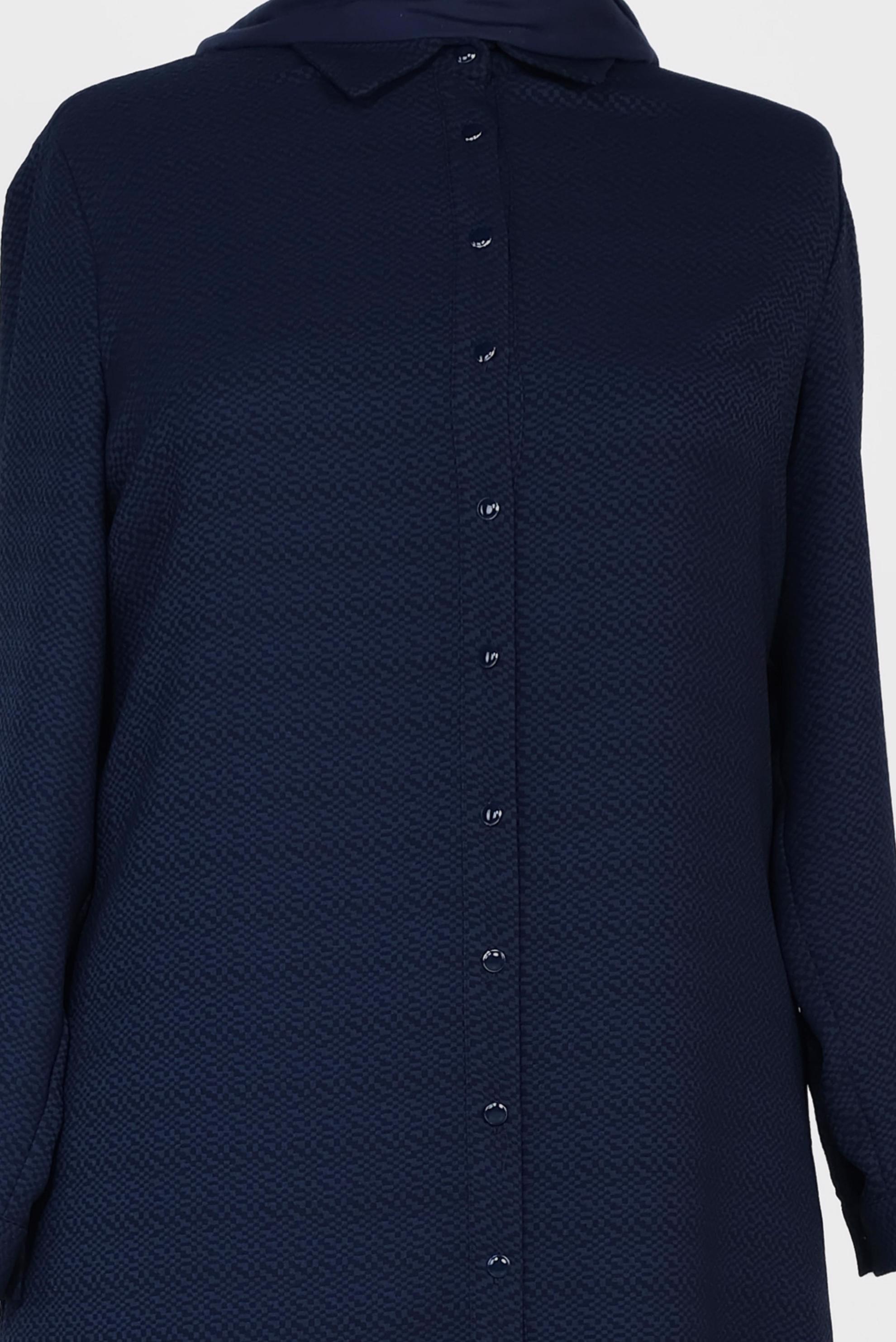 Tesettür giyim LACİVERT ÇITÇITLI TUNİK 2842 