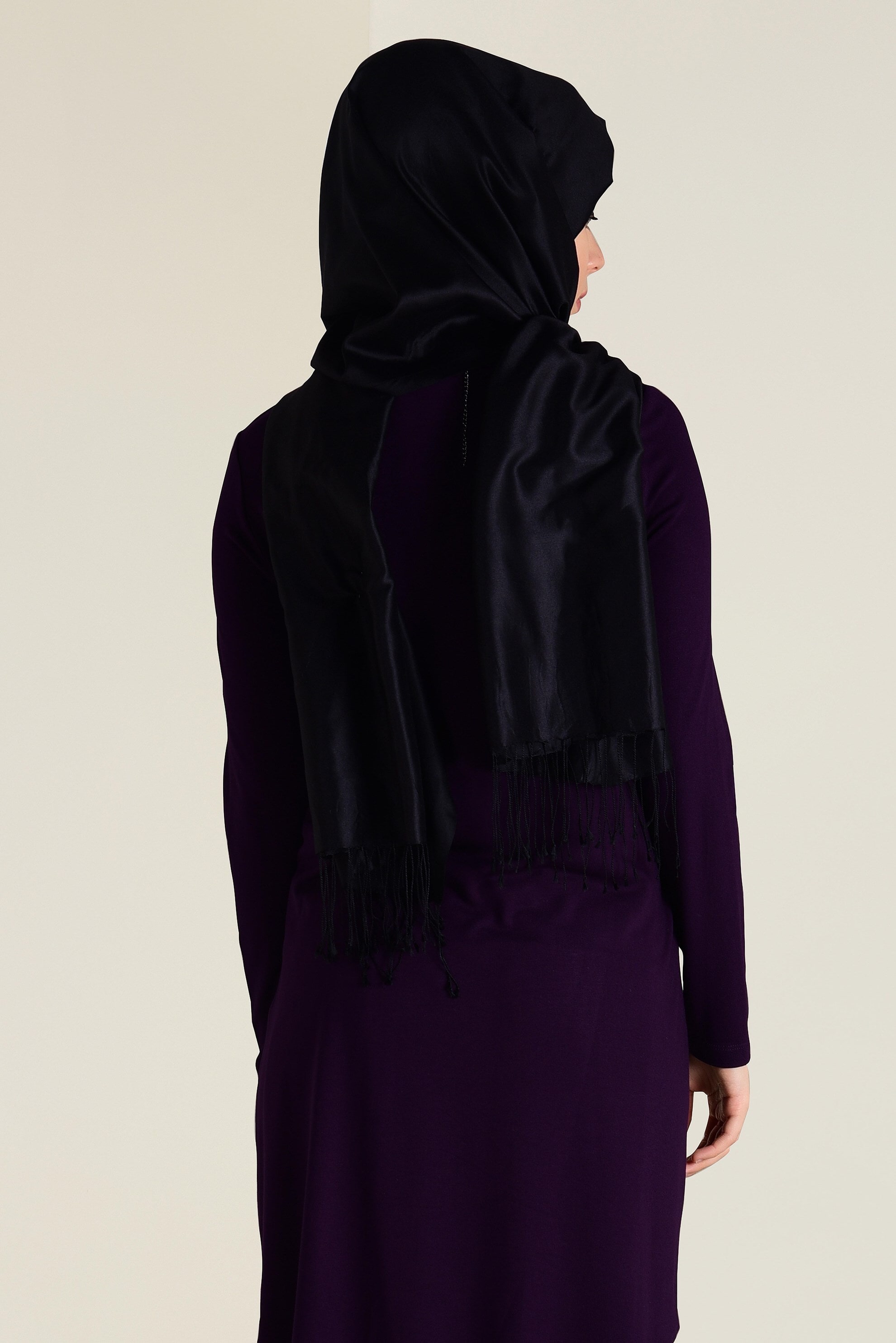 Tesettür giyim MOR BİSİKLET YAKA TRİKO TUNİK 4578 