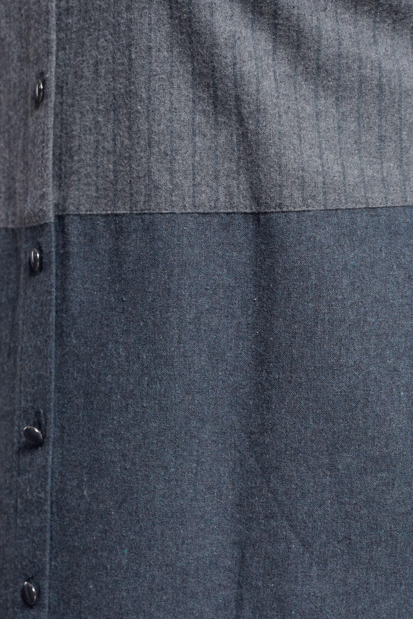 Tesettür giyim GRİ GÖMLEK YAKA TUNİK 4618