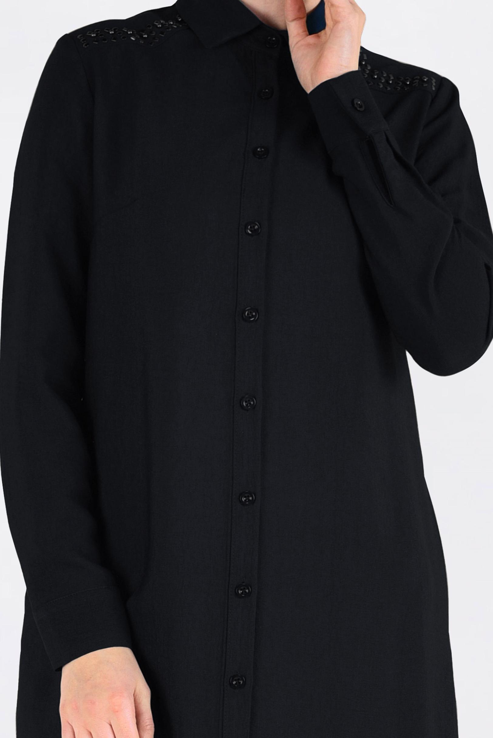 Tesettür giyim SİYAH 4669 8046 TUNİK 38/48 TEK40