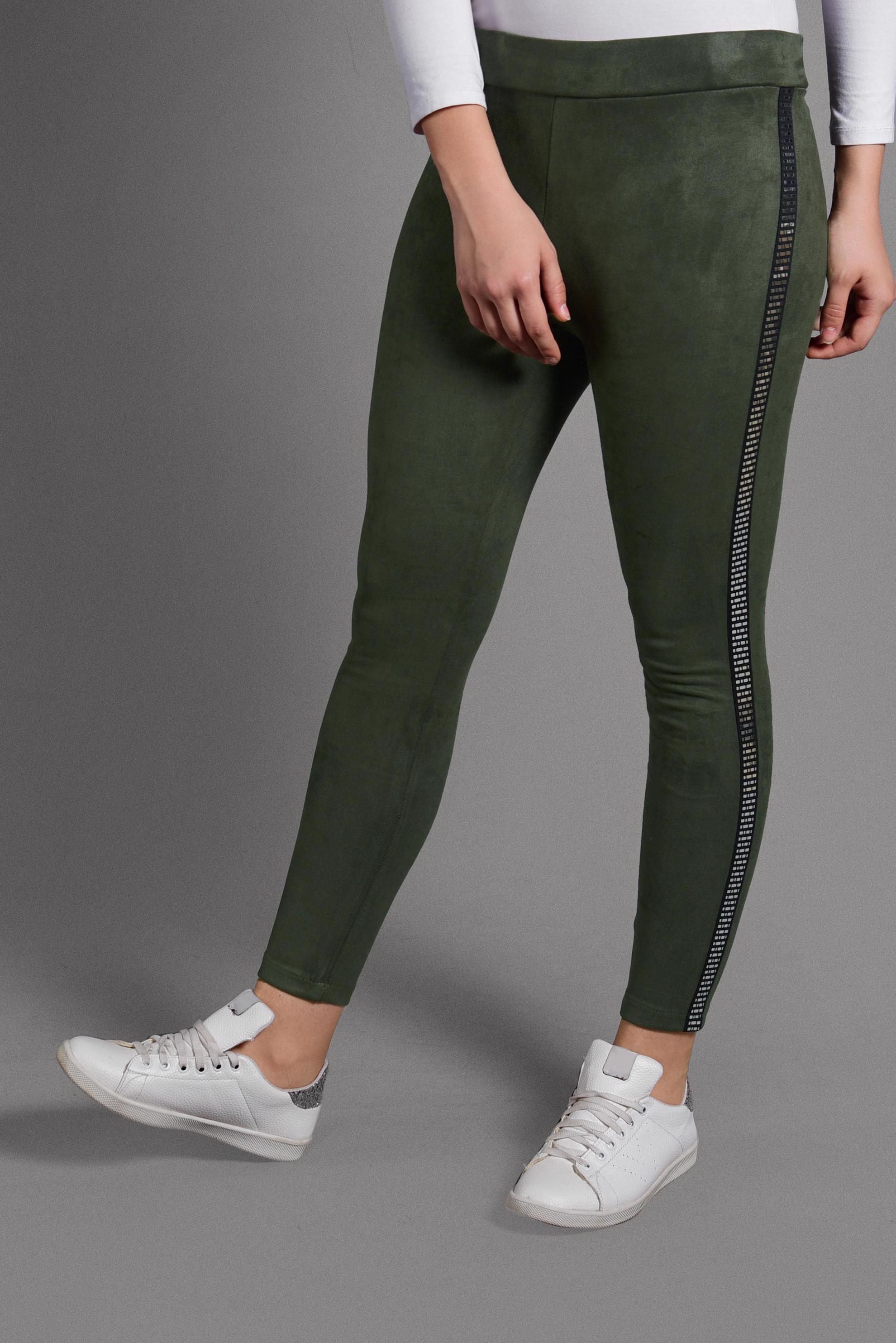 Hijab clothing KHAKI STRIPPED NUBUCK TROUSSERS 7001 