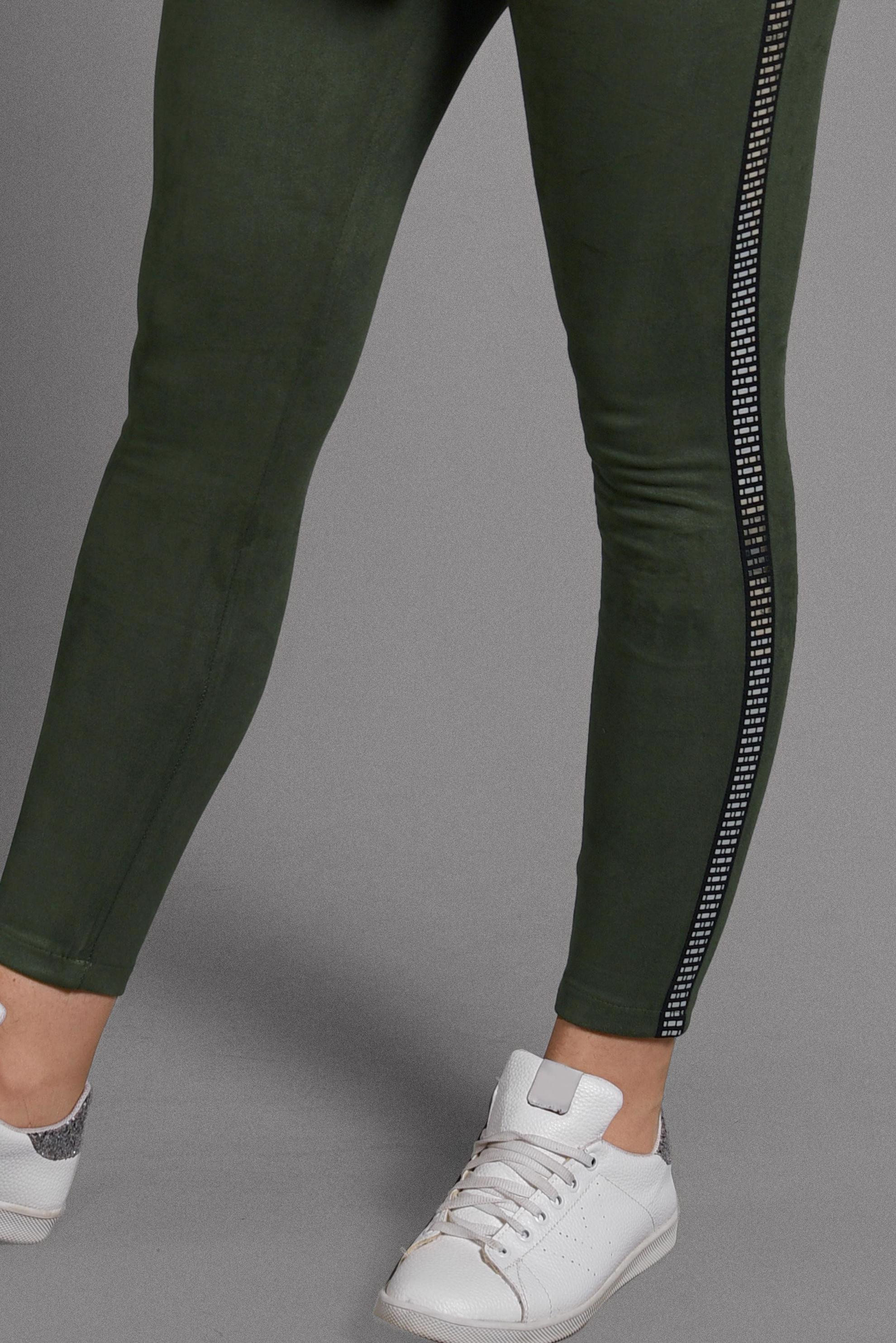 Hijab clothing KHAKI STRIPPED NUBUCK TROUSSERS 7001 