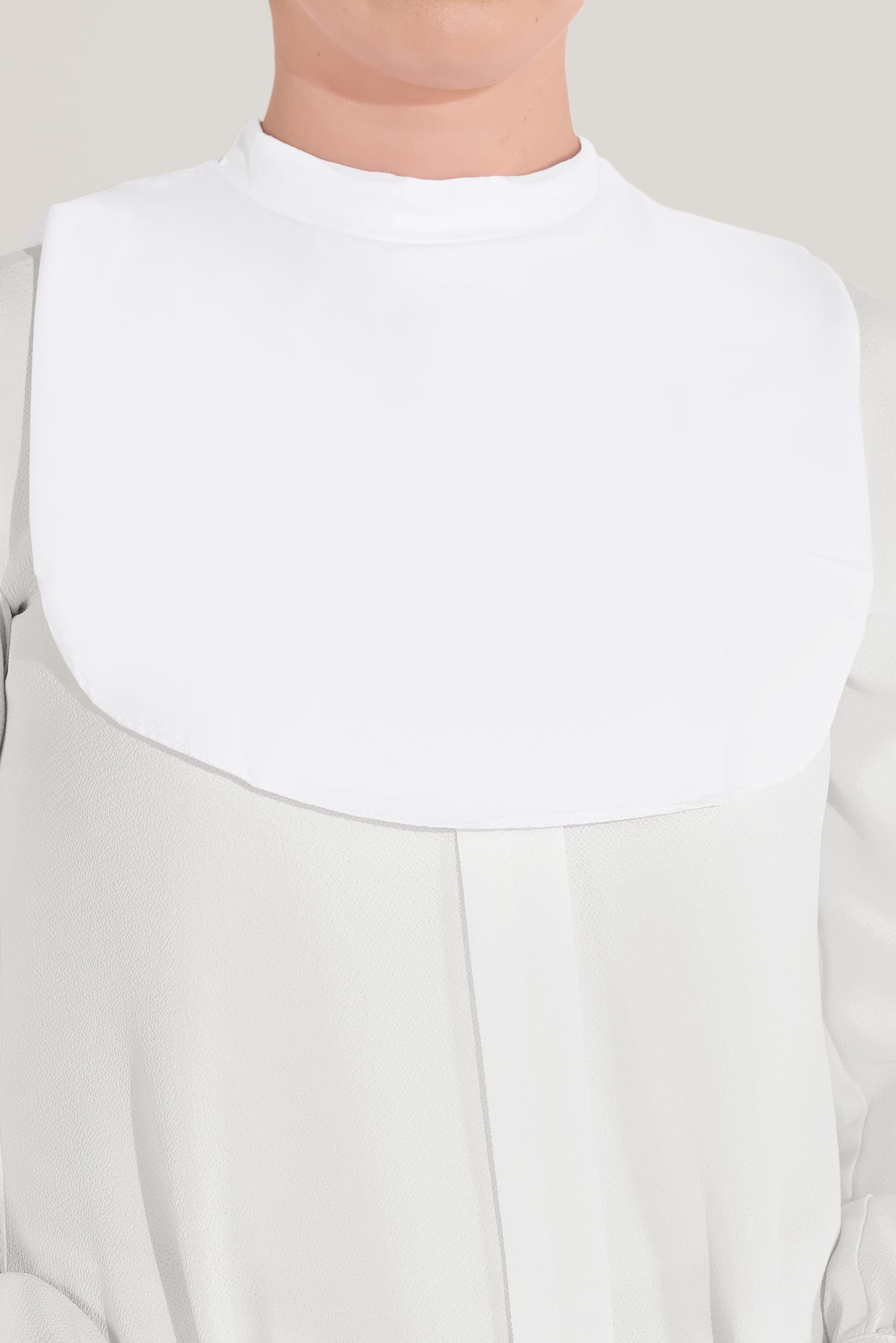 Tesettür giyim BEYAZ BOYUNLUK BODY 31046-1 