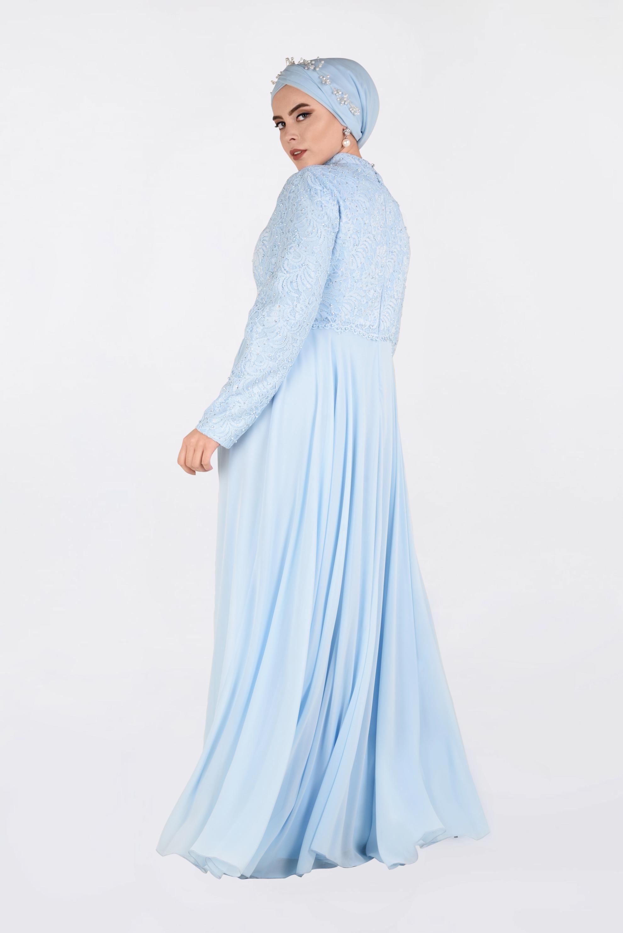 Vêtements hijab BLEU Robe 5479 