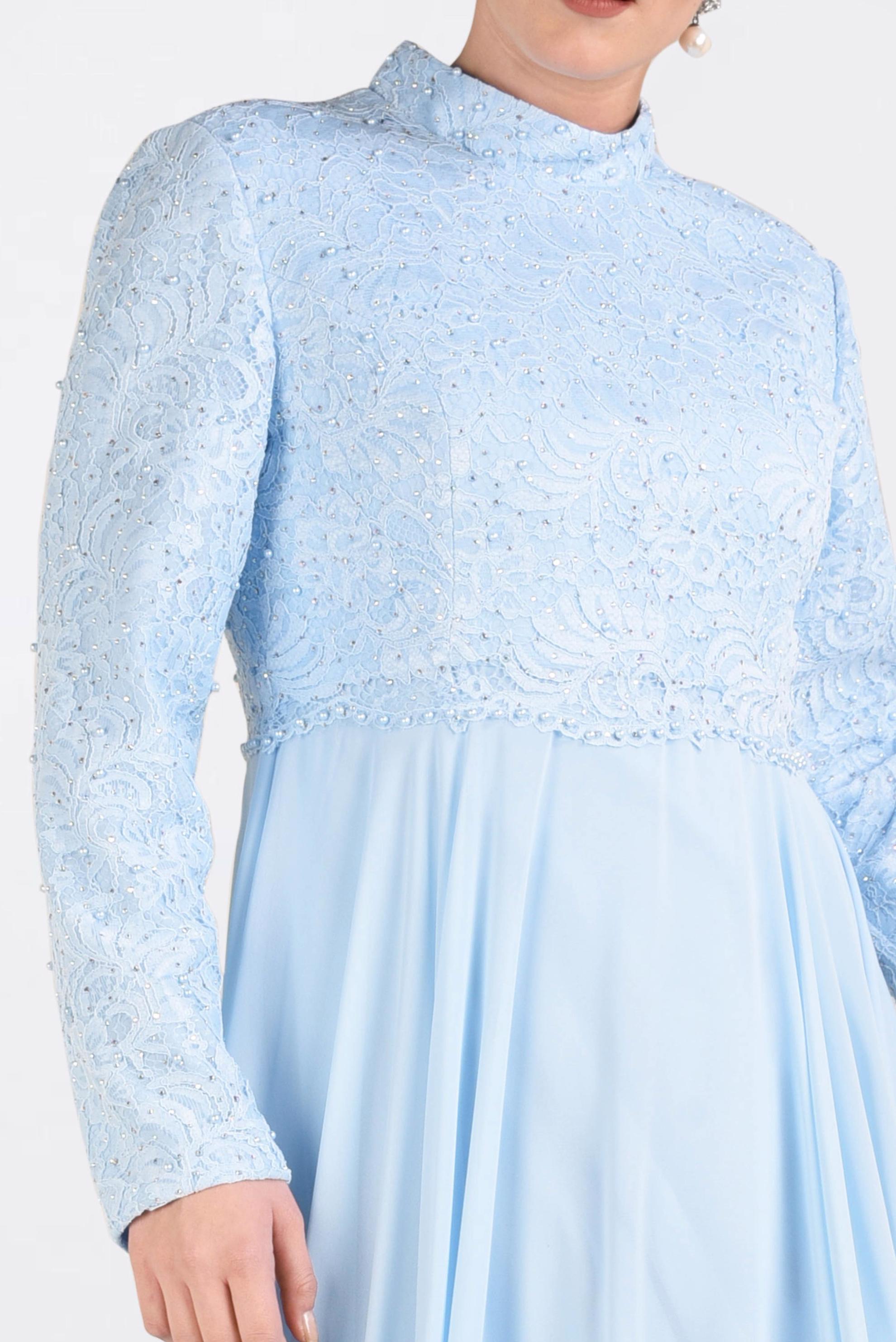 Vêtements hijab BLEU Robe 5479 