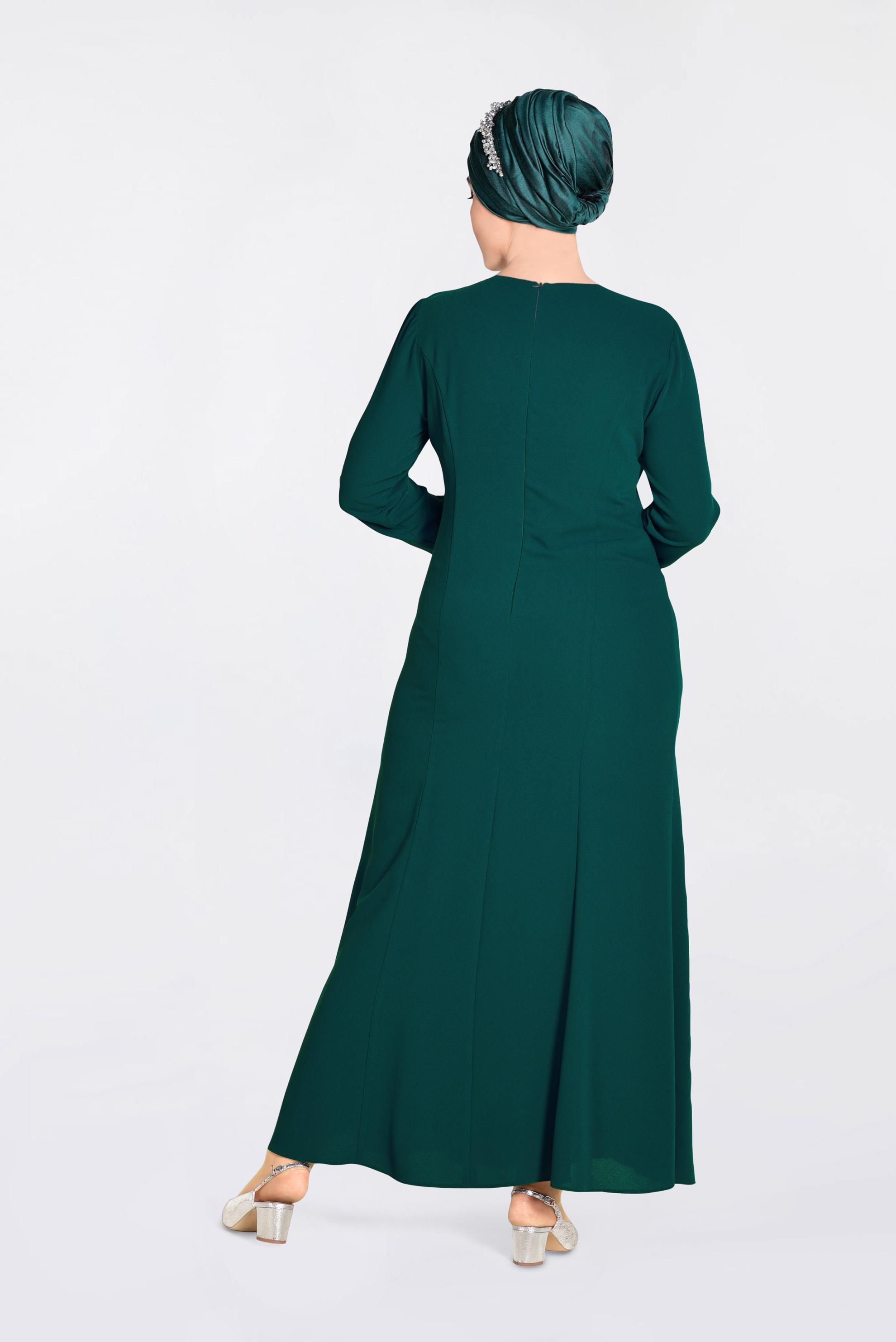 Vêtements hijab VERT Robe 5523 