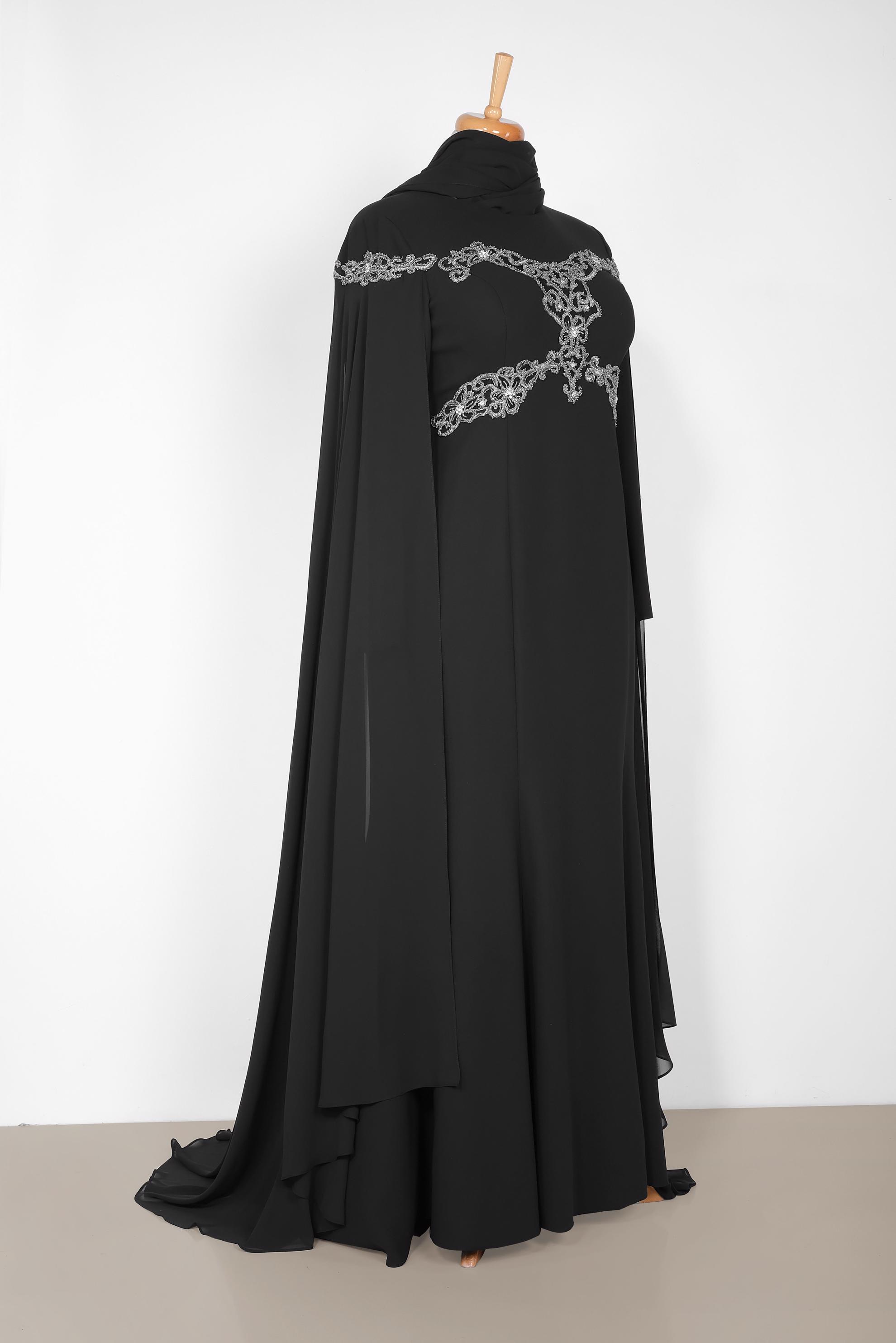 Vêtements hijab NOIR Robe 5556 