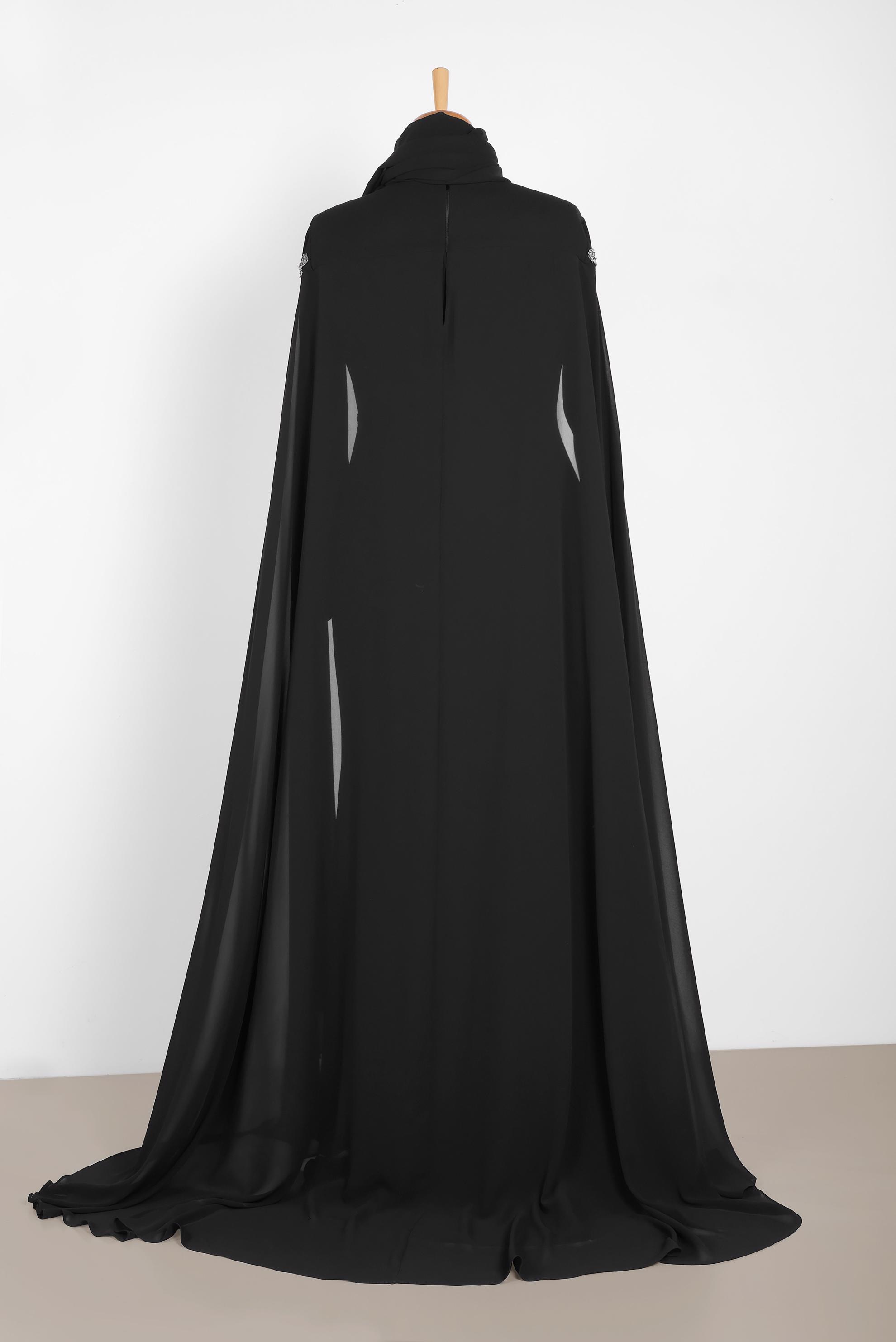 Vêtements hijab NOIR Robe 5556 