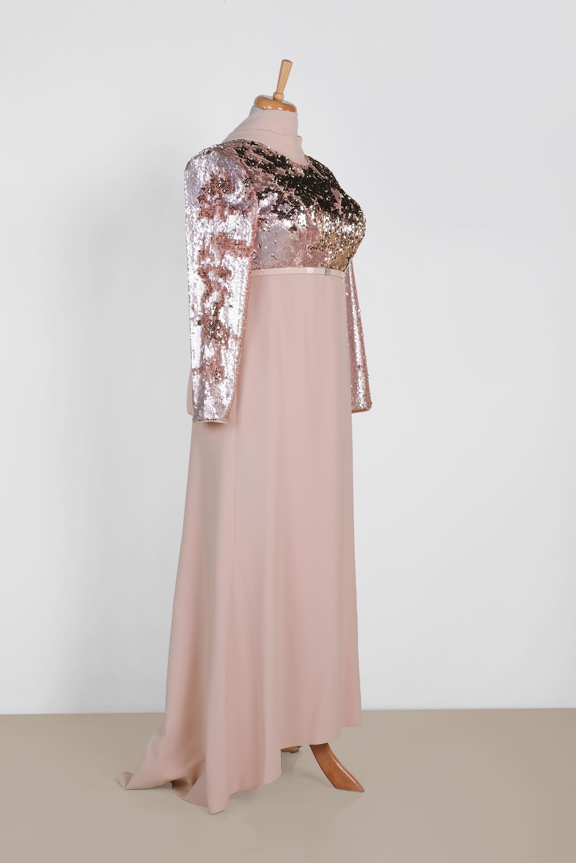 Hijab clothing POWDER Sequin Evening Dress 5590