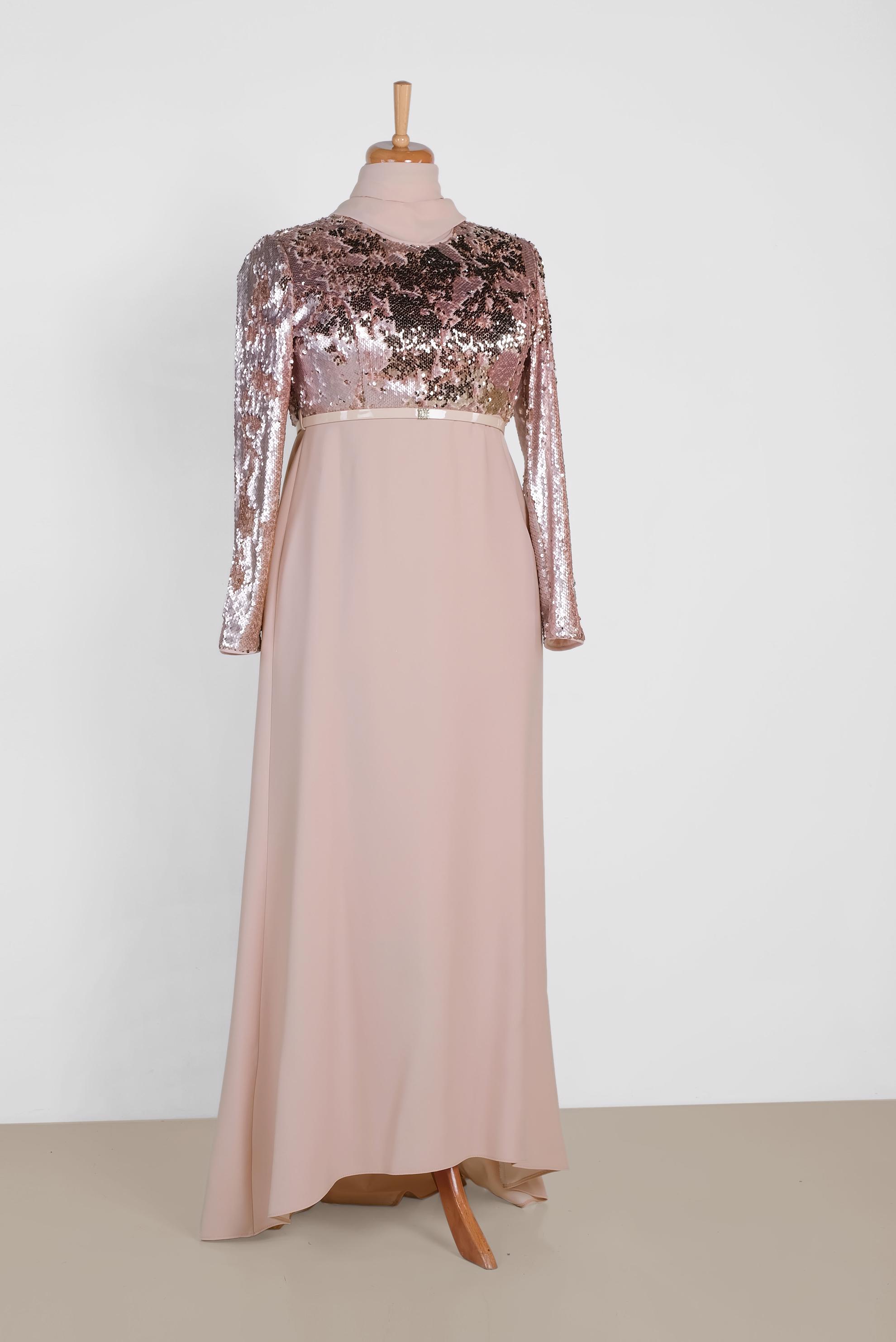 Hijab clothing POWDER Sequin Evening Dress 5590