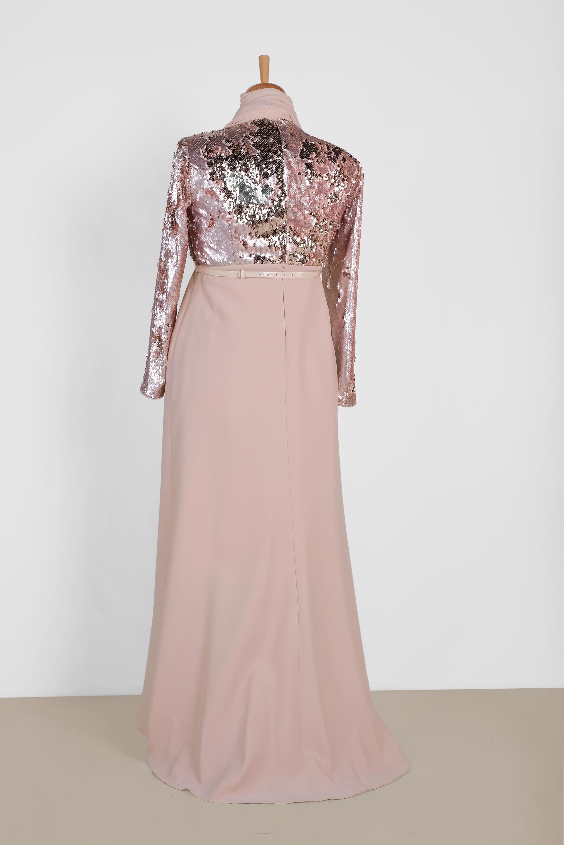 Hijab clothing POWDER Sequin Evening Dress 5590