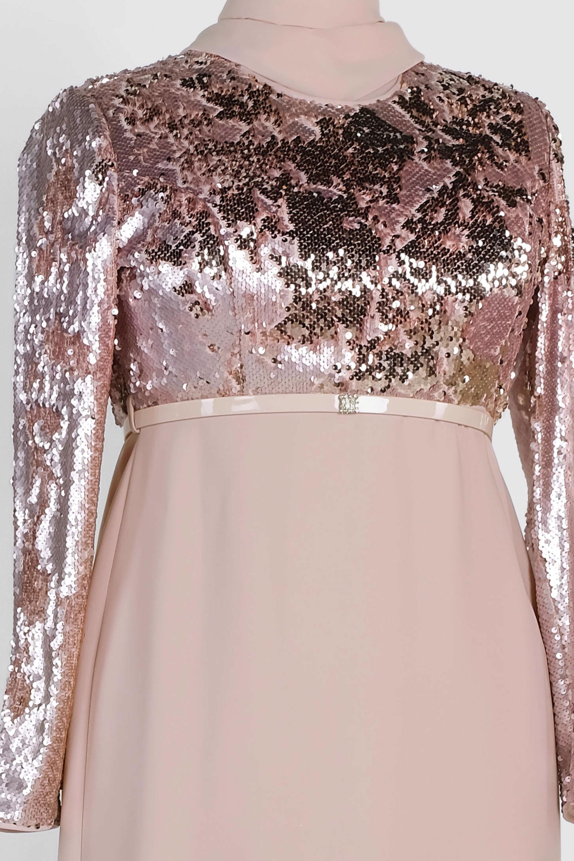Hijab clothing POWDER Sequin Evening Dress 5590