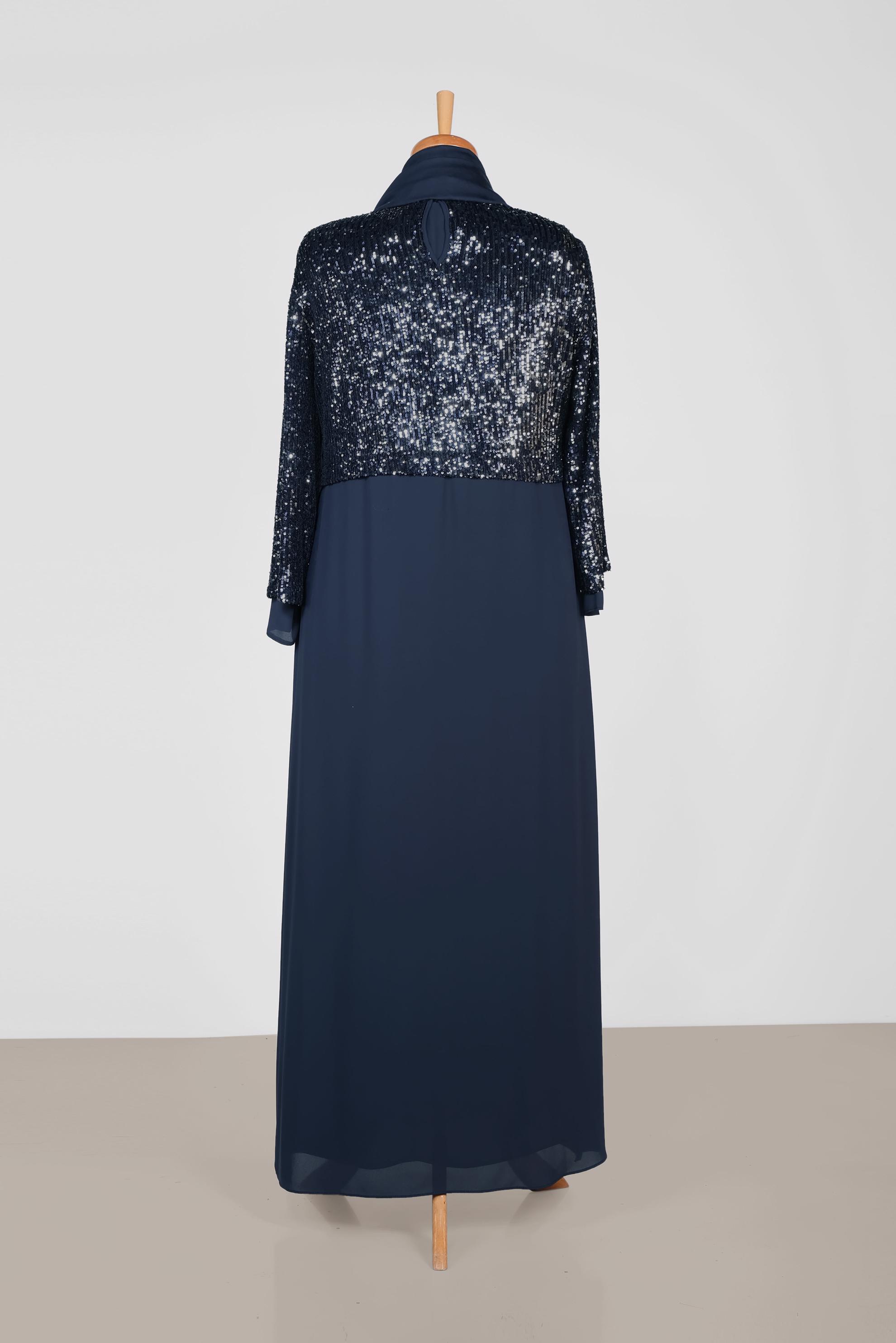 Vêtements hijab BLEU MARINE Robe 5595 