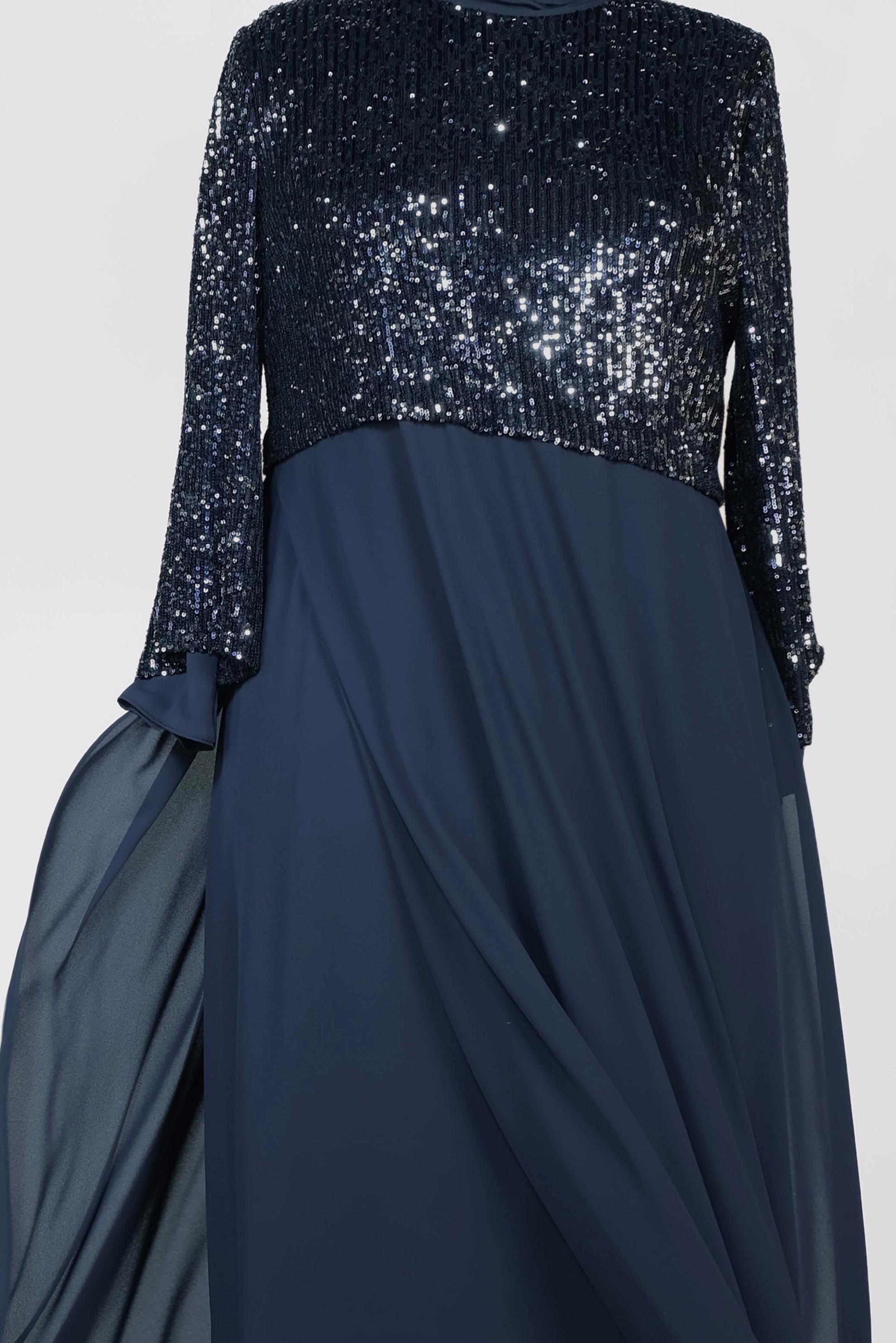 Vêtements hijab BLEU MARINE Robe 5595 