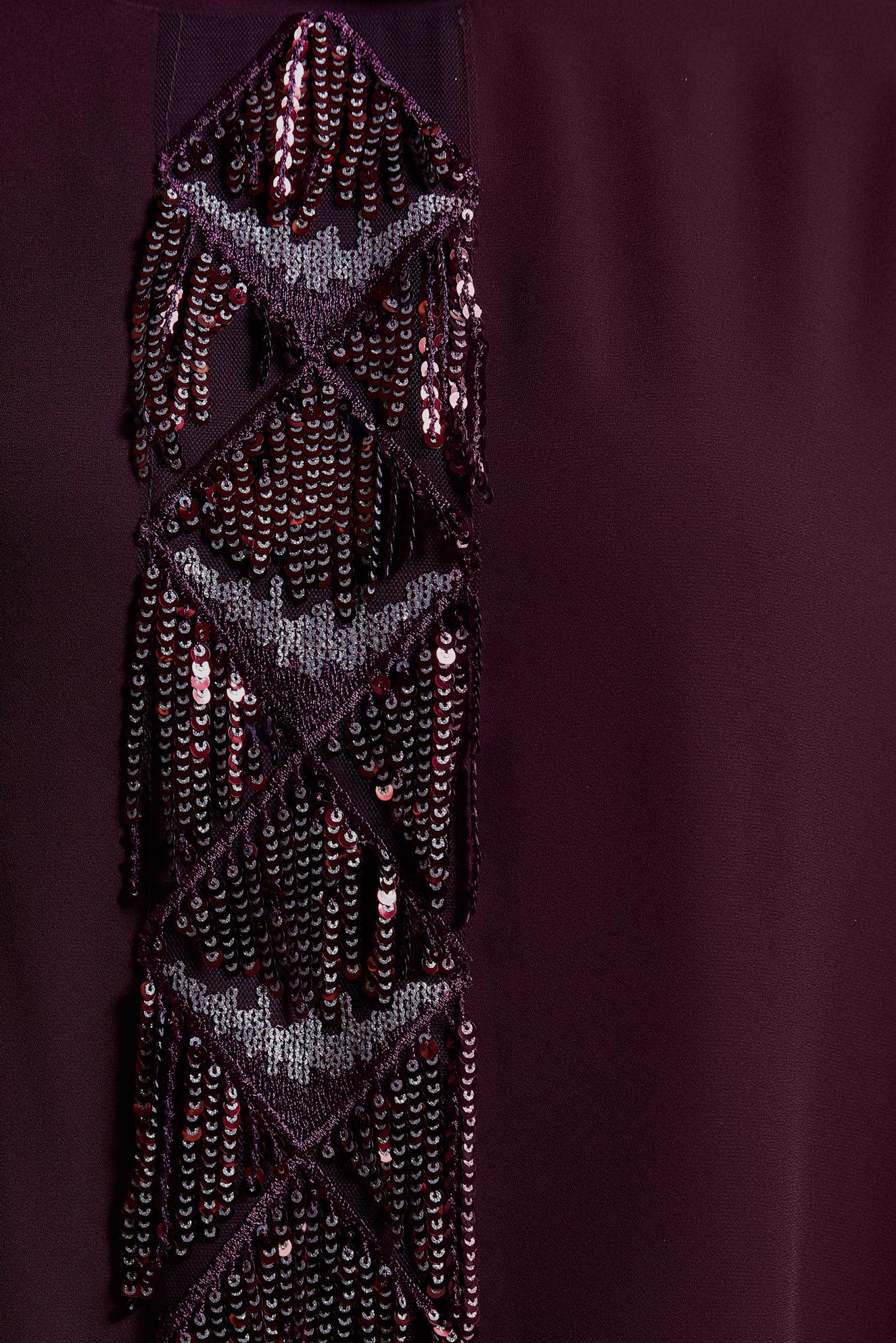 Tesettür giyim MÜRDÜM BÜYÜK BEDEN PÜSKÜLLÜ ABİYE ELBİSE 5602