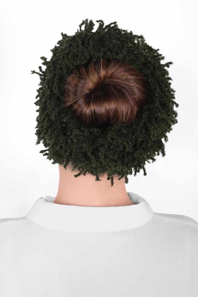 Vêtements hijab KAKI 41021-1 PUF TOPUZ TOKASI - ALVİNA