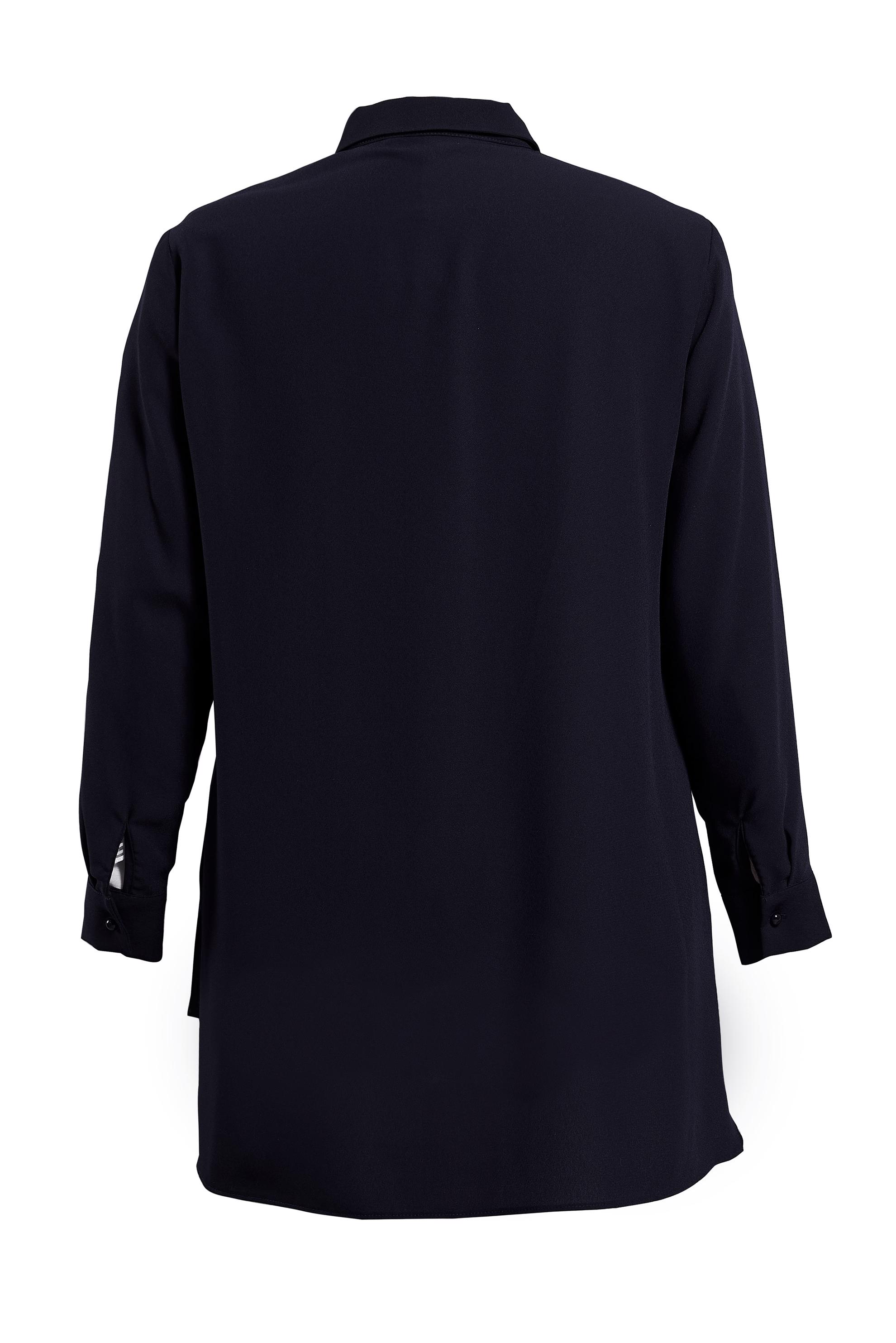 Vêtements hijab BLEU MARINE BLOUSE COL CHEMISE 2852