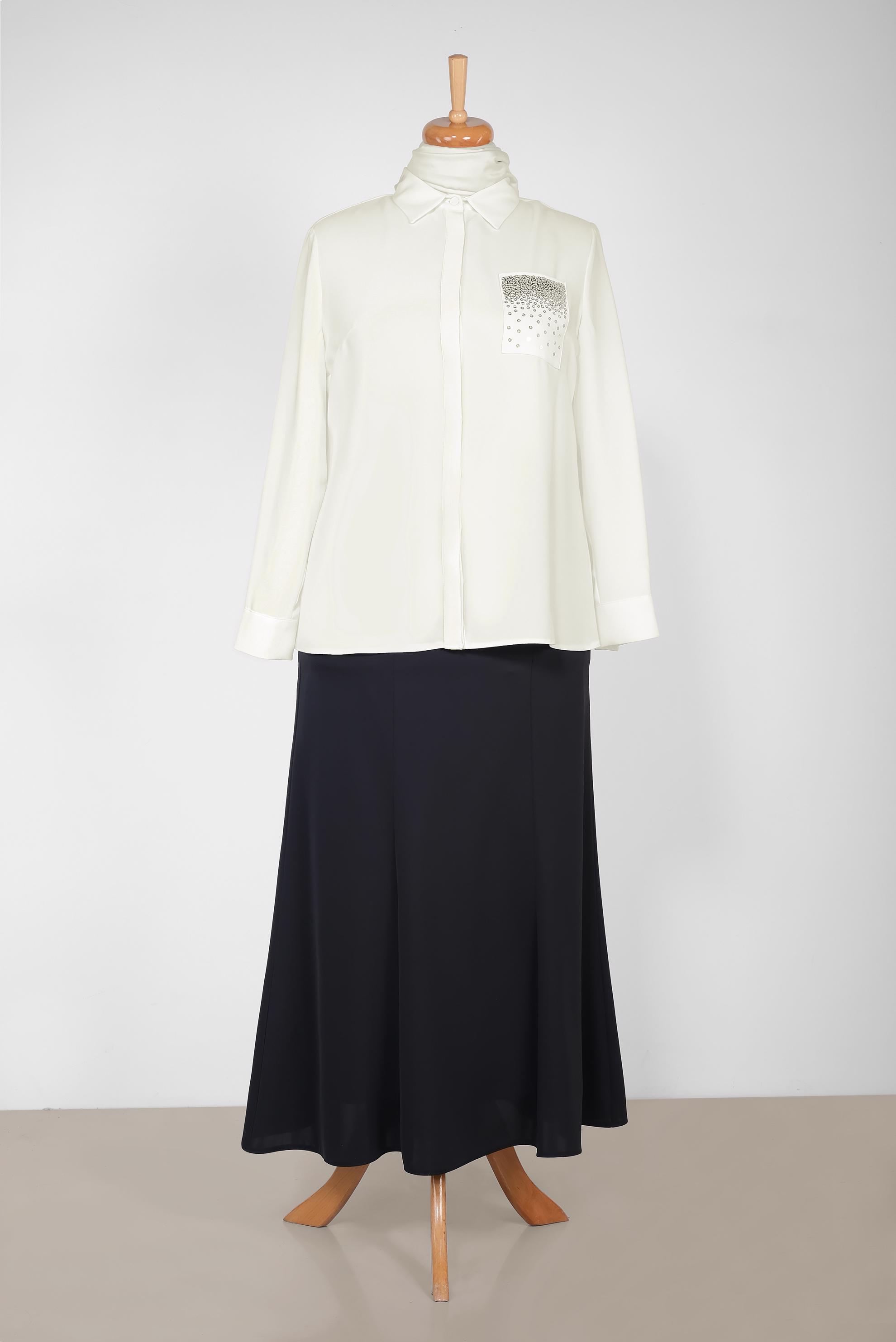 Vêtements hijab BLANC Chemisier 2867