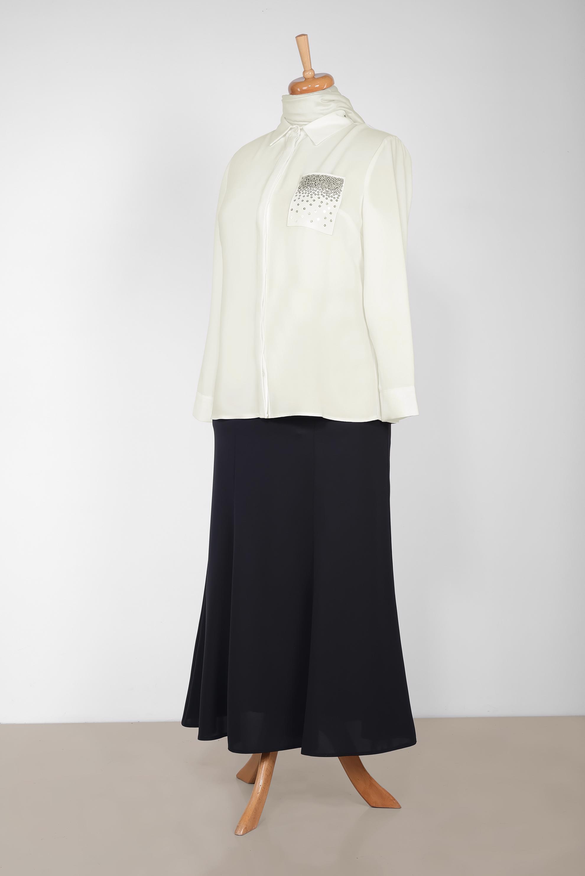 Vêtements hijab BLANC Chemisier 2867