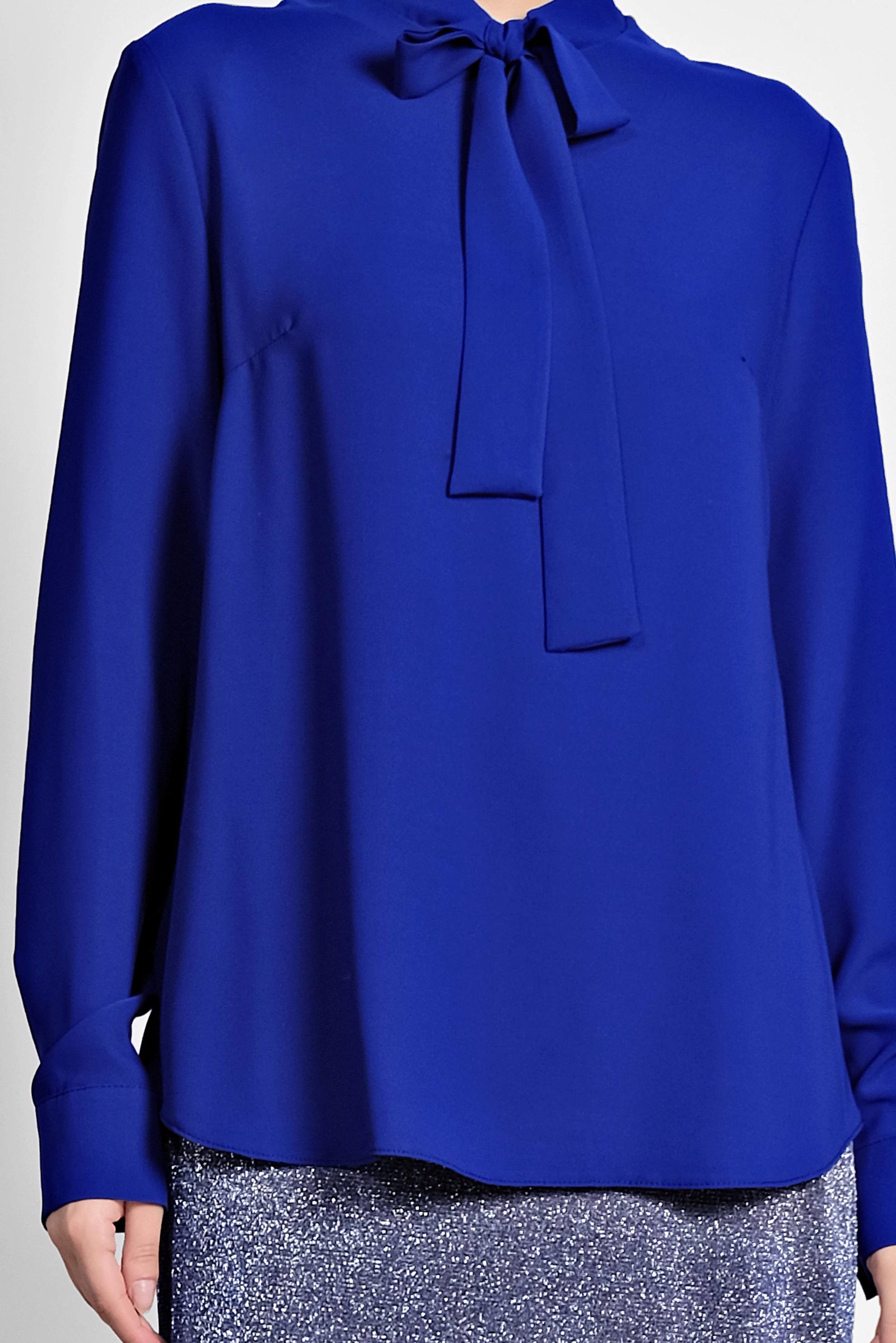 Tesettür giyim LACİVERT YAKASI BAĞCIKLI BLUZ 4163