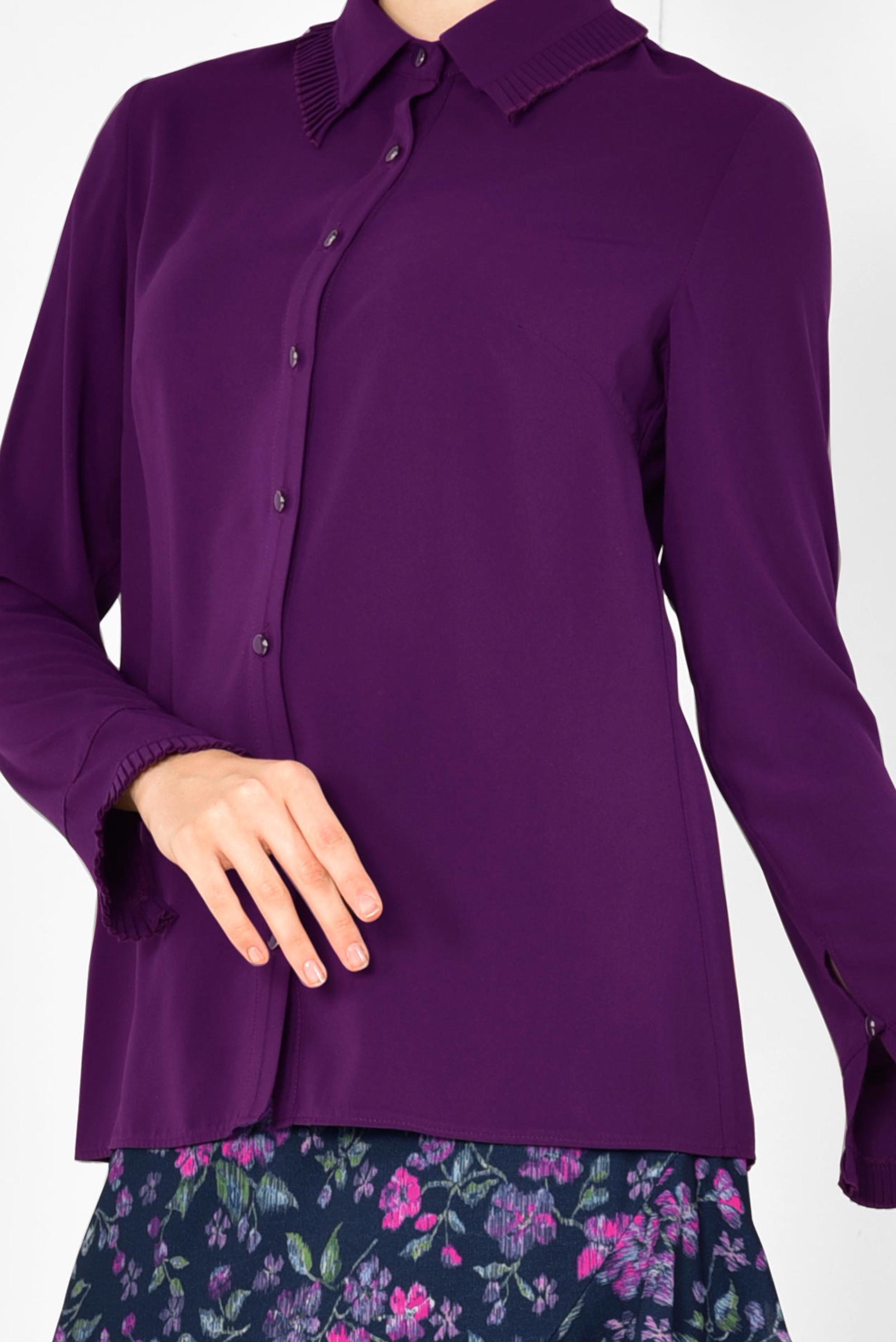 Tesettür giyim MOR PİLİSE DETAYLI BLUZ 4867