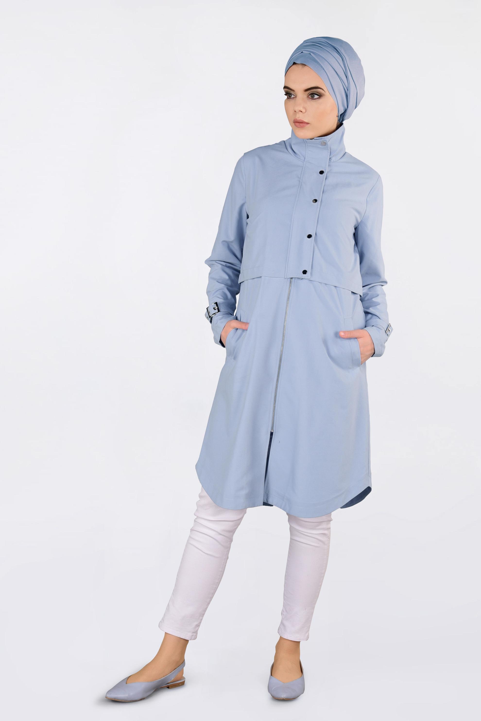 Tesettür giyim GRİ FERMUARLI SPOR GİY ÇIK 4251