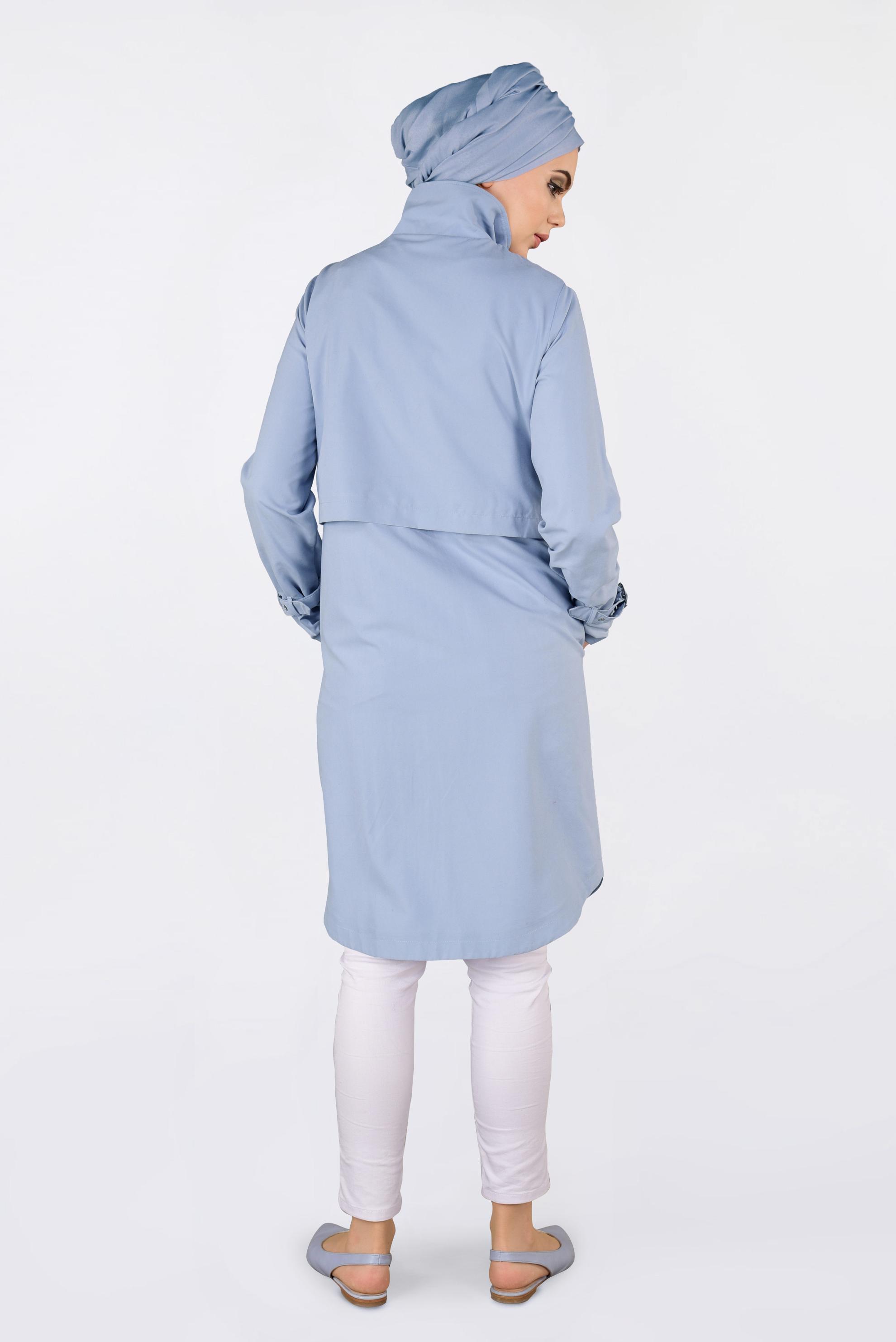 Tesettür giyim GRİ FERMUARLI SPOR GİY ÇIK 4251