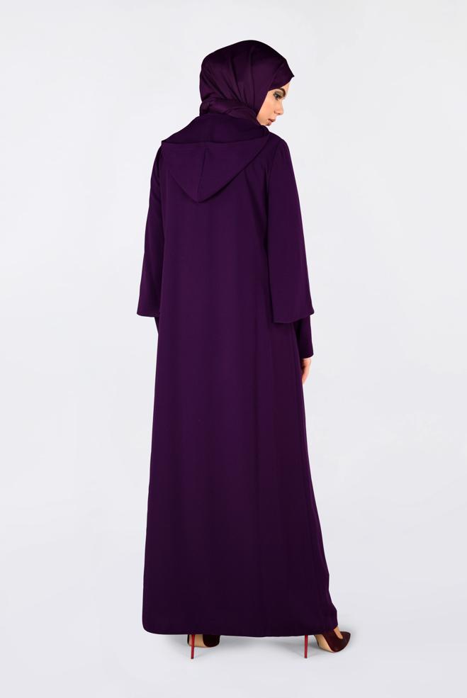 Vêtements hijab POURPRE VESTE À CAPUCHE 4396 - ALVİNA
