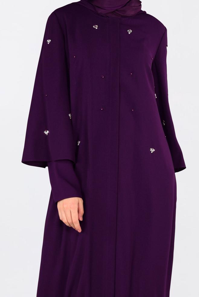 Vêtements hijab POURPRE VESTE À CAPUCHE 4396 - ALVİNA