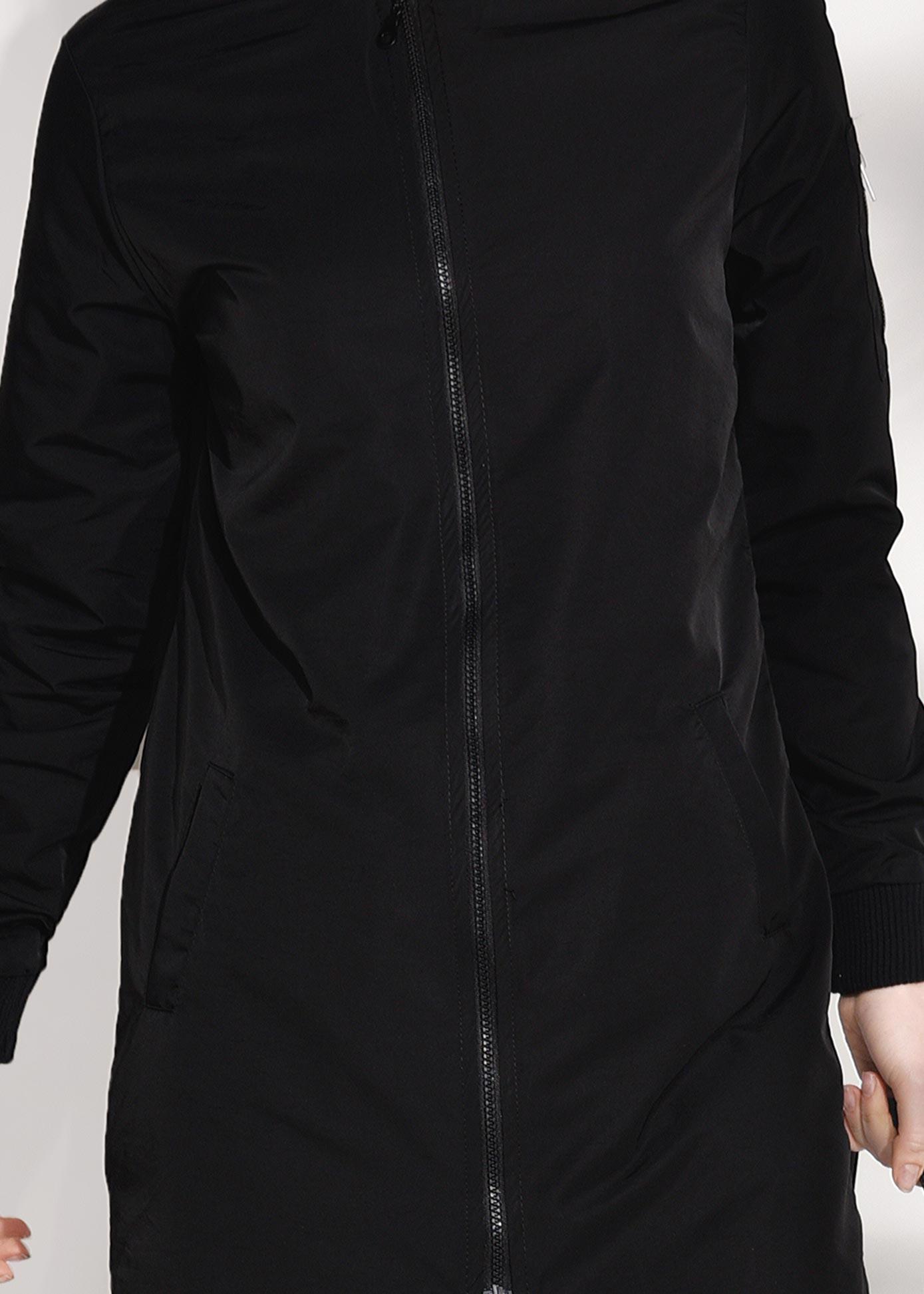 Tesettür giyim SİYAH KOL KISMI FERMUAR DETAYLI GİY ÇIK 4510 