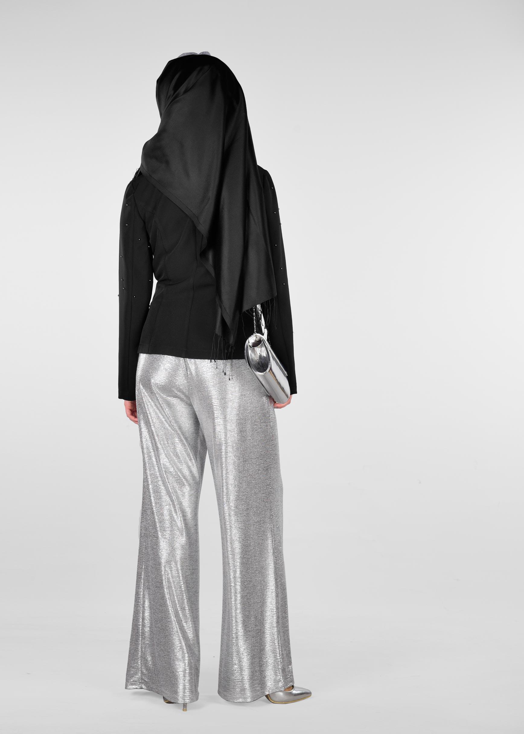 Tesettür giyim SİYAH BONCUKLU BLAZER CEKET 4978