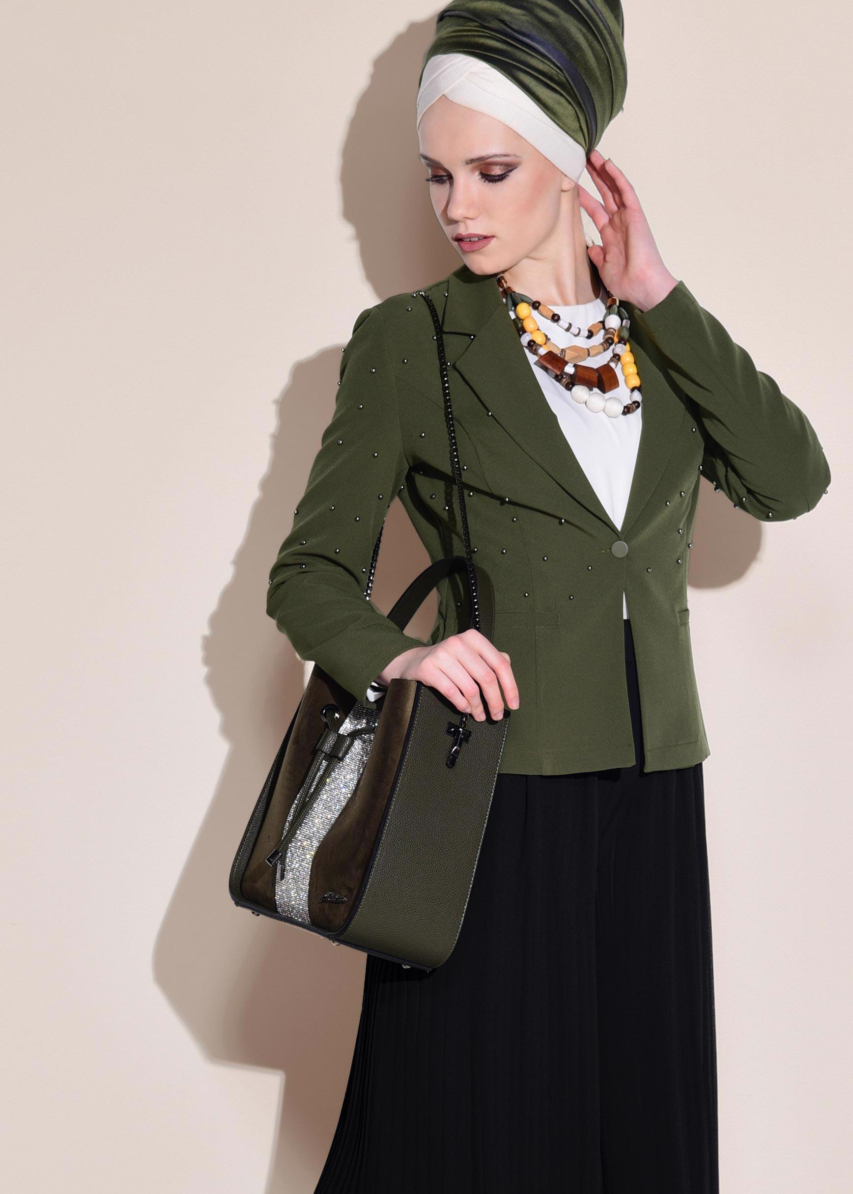 Vêtements hijab KAKI Veste 4978 