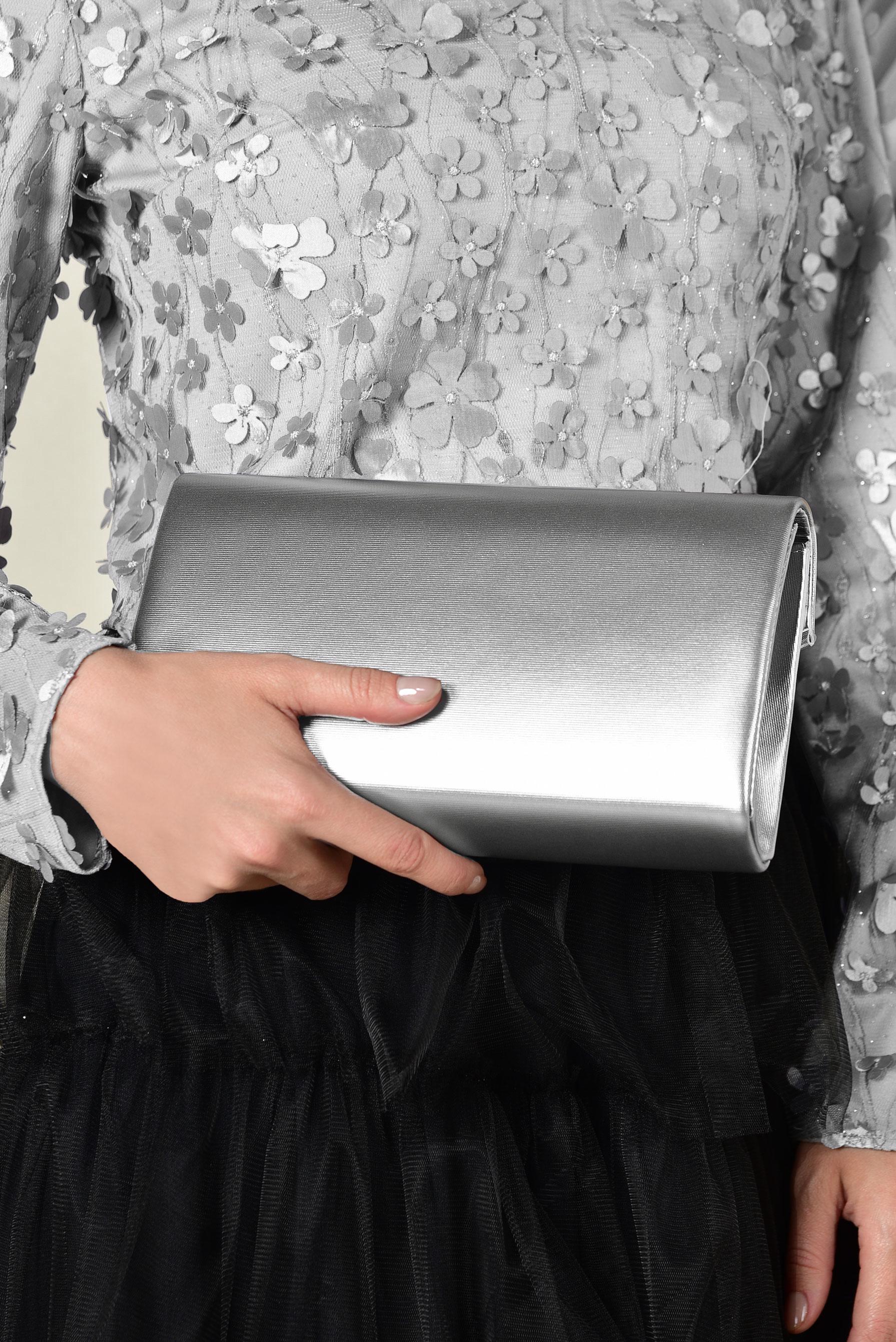 Vêtements hijab ARGENT 405 ALVİNA ABİYE ÇANTA