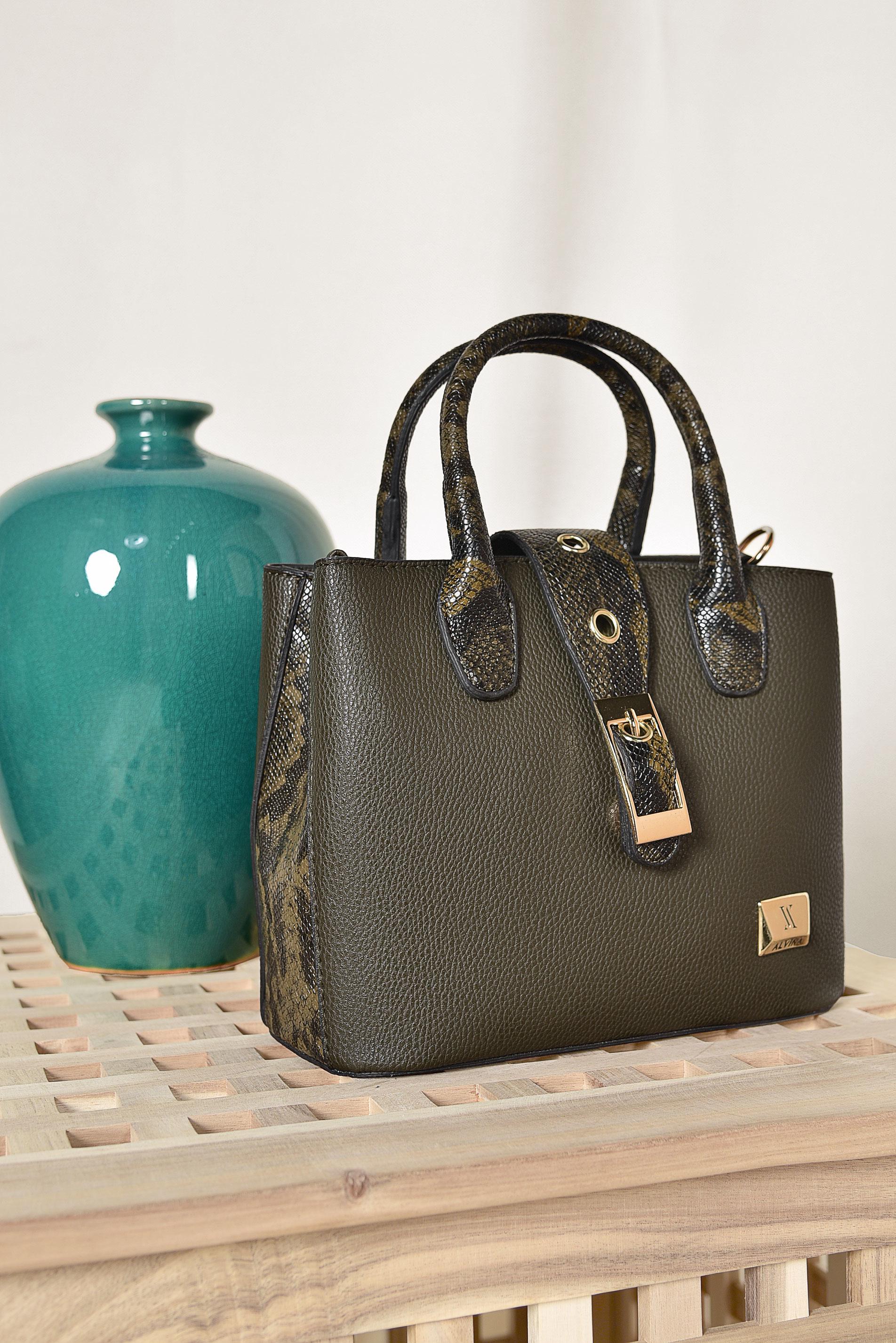 Tesettür giyim HAKİ 7069 ALVİNA ÇANTA