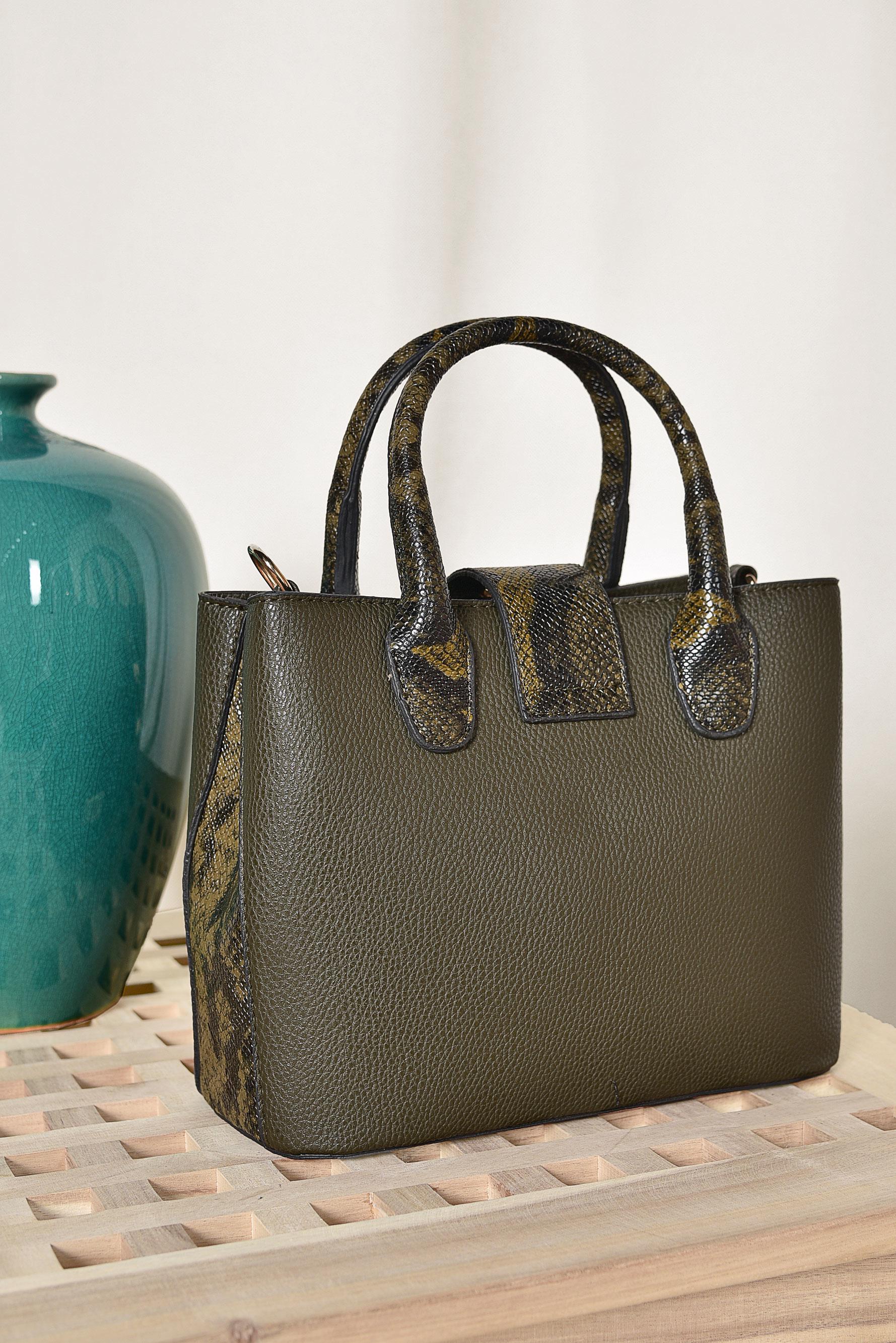 Tesettür giyim HAKİ 7069 ALVİNA ÇANTA