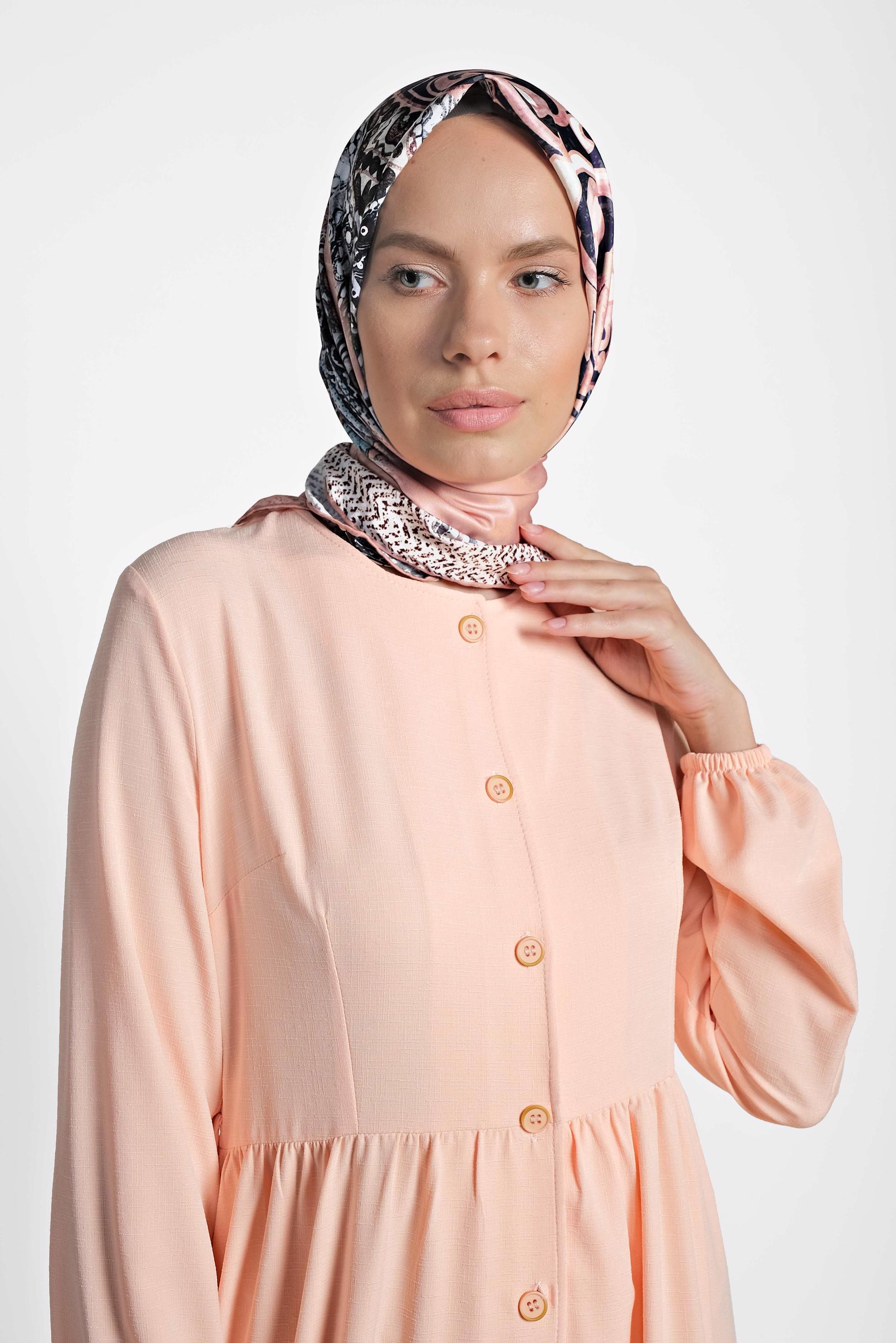 Tesettür giyim PEMBE 9963-1 ALVİNA DİJİTAL EŞARP