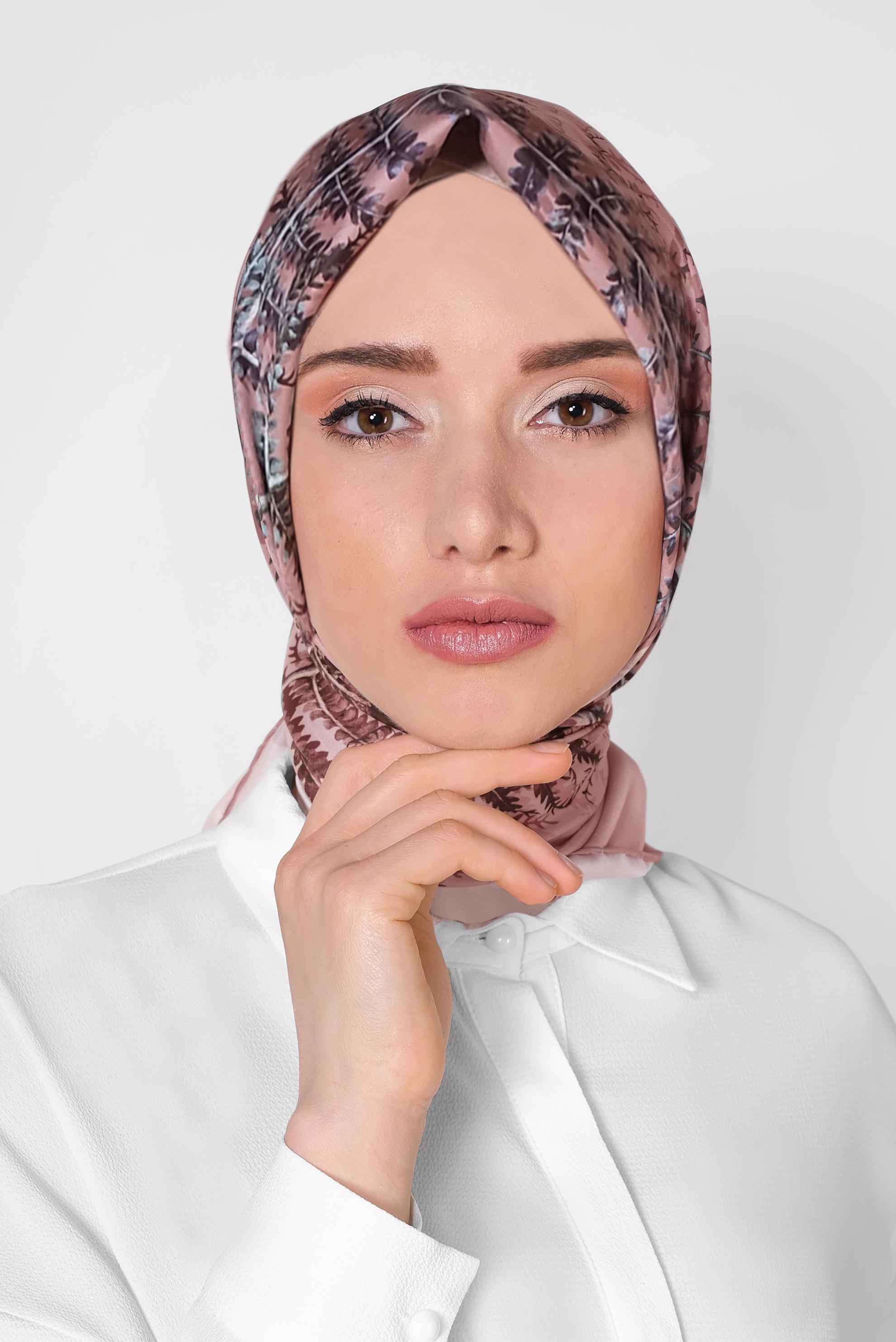 Tesettür giyim PUDRA 9966-1 ALVİNA DİJİTAL EŞARP