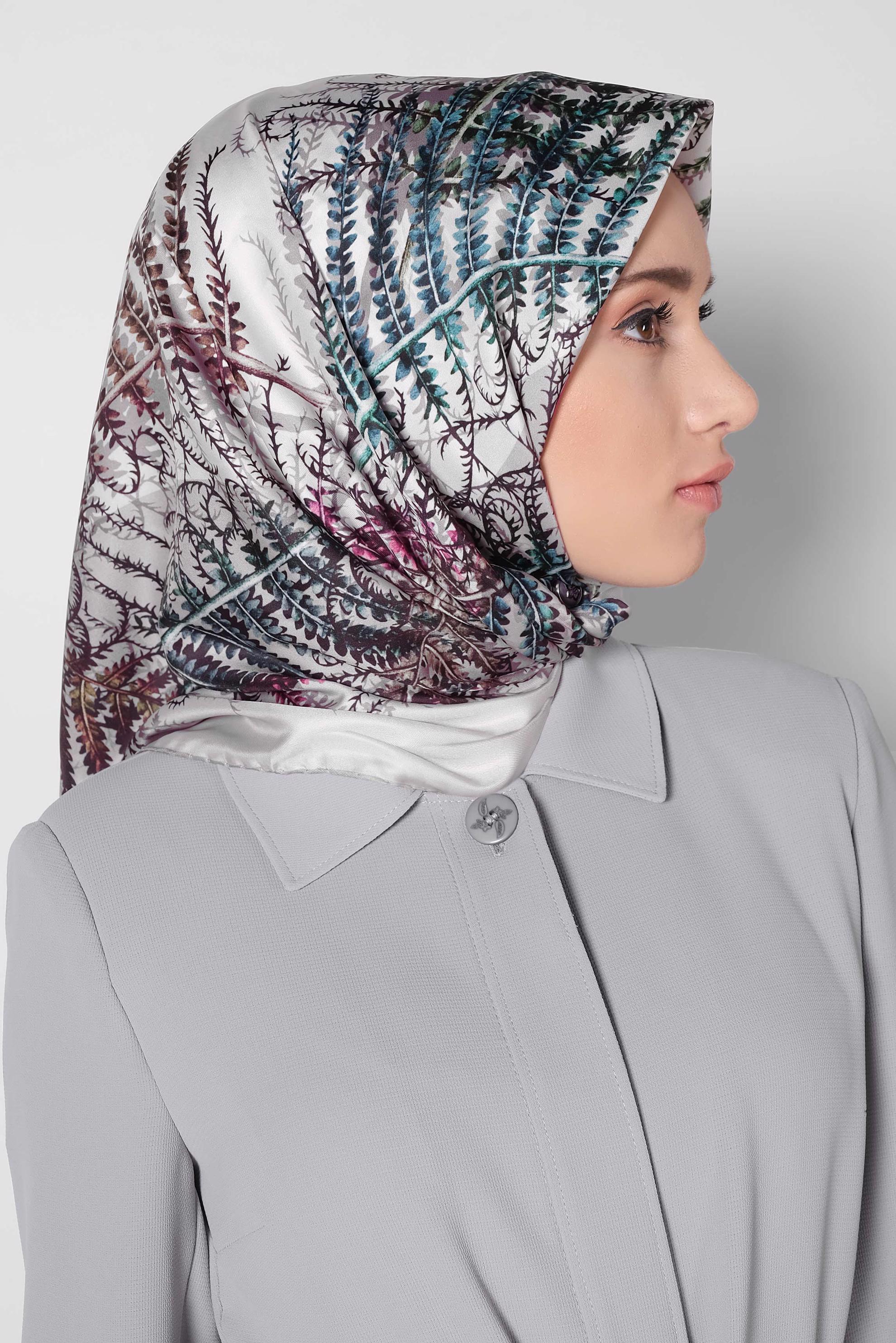 Tesettür giyim BEJ 9966-1 ALVİNA DİJİTAL EŞARP