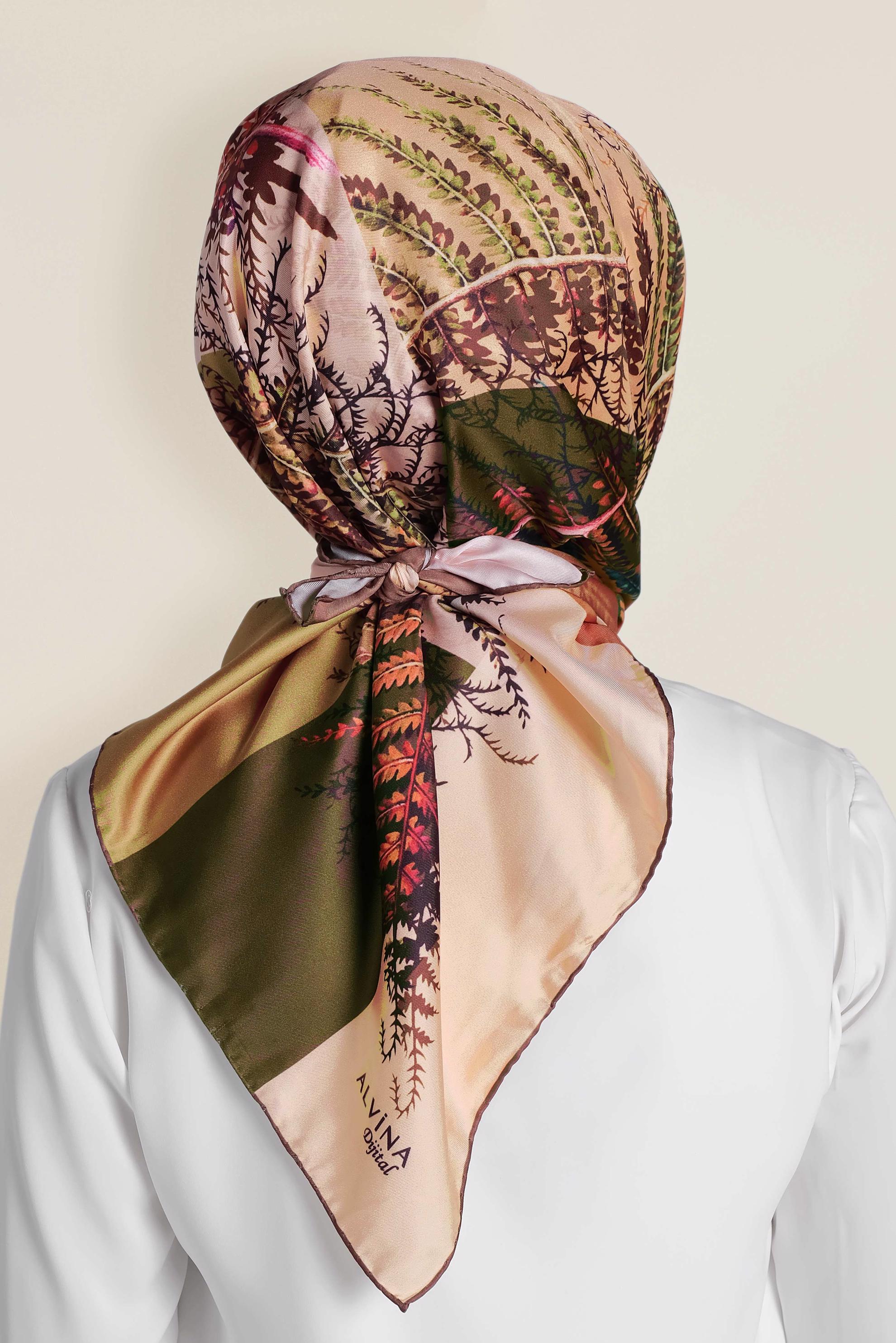 Tesettür giyim ALTIN 9966-1 ALVİNA DİJİTAL EŞARP